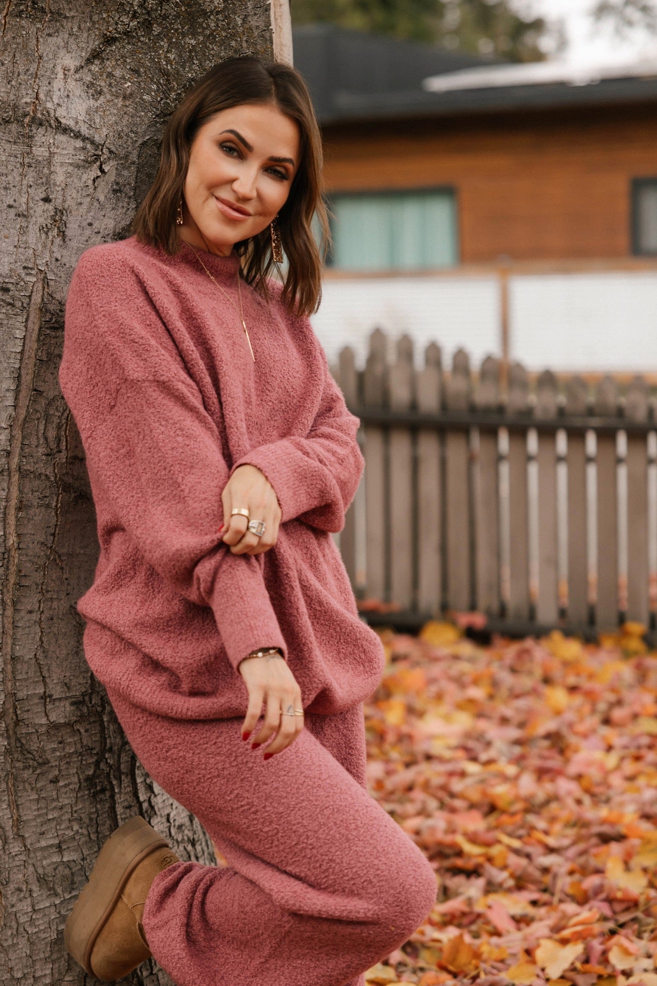 Soft Love Long Sweater in Rose Brown