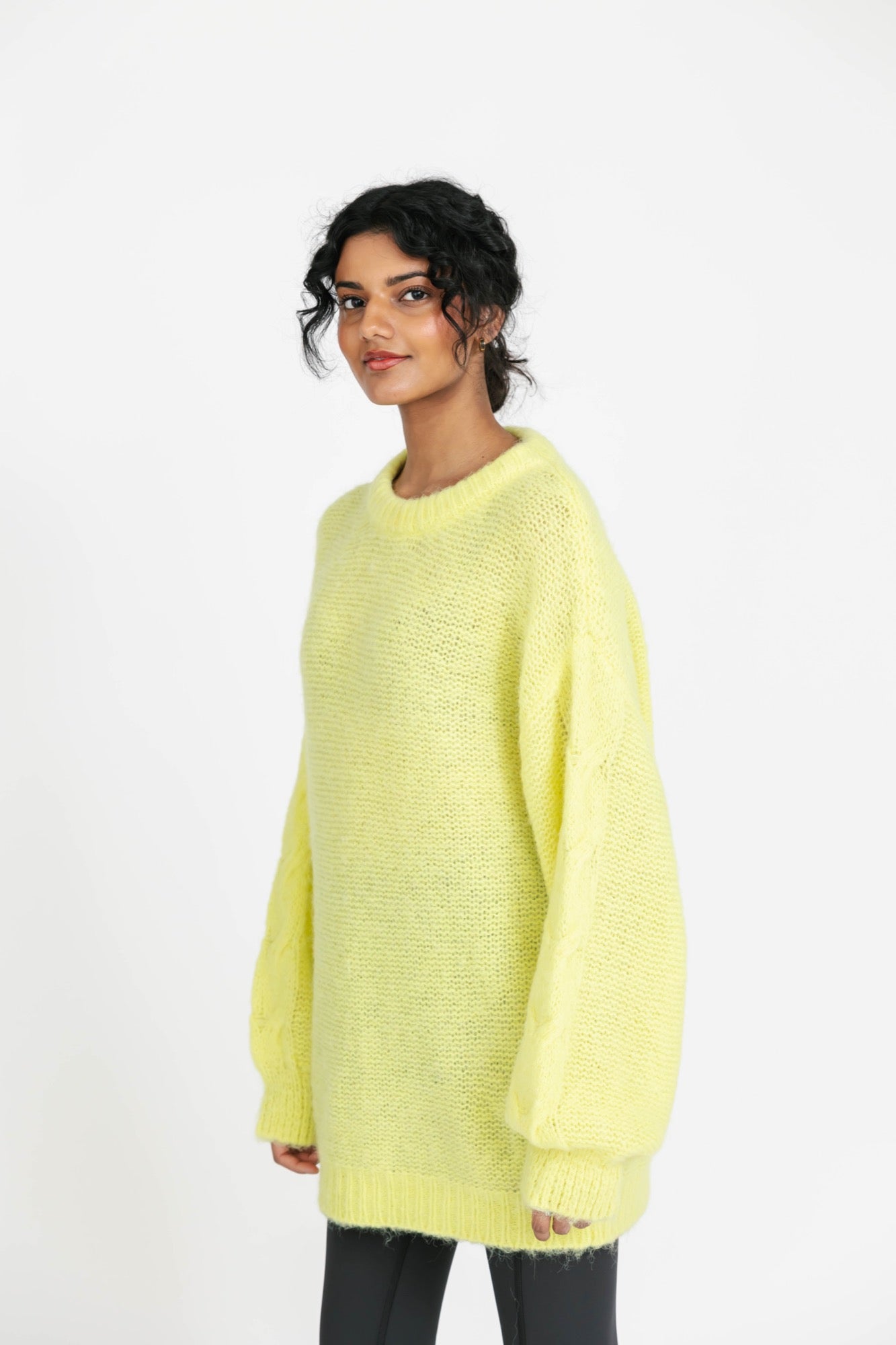 Stella Long Sweater in Sunny Lime