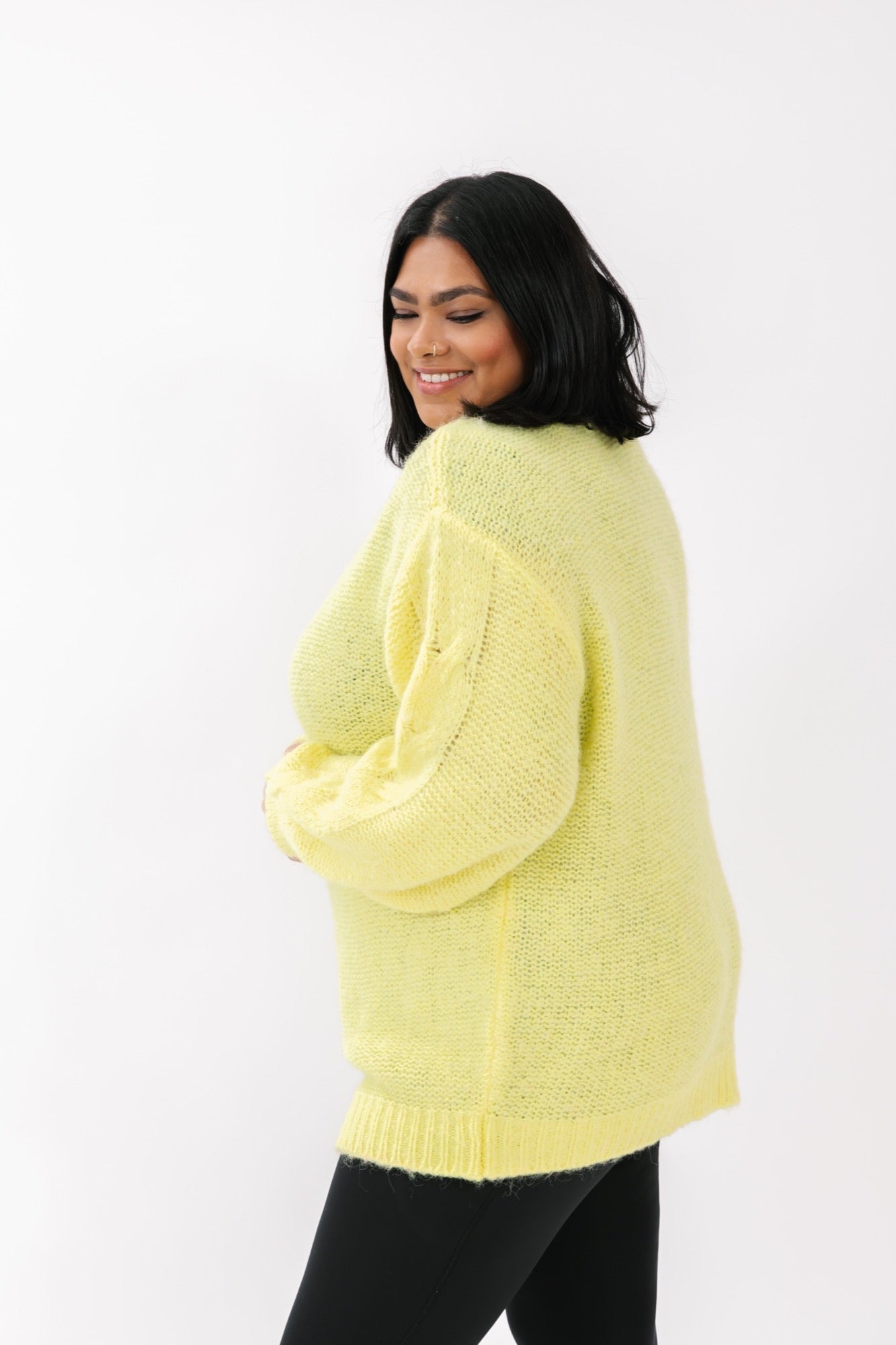 Stella Long Sweater in Sunny Lime