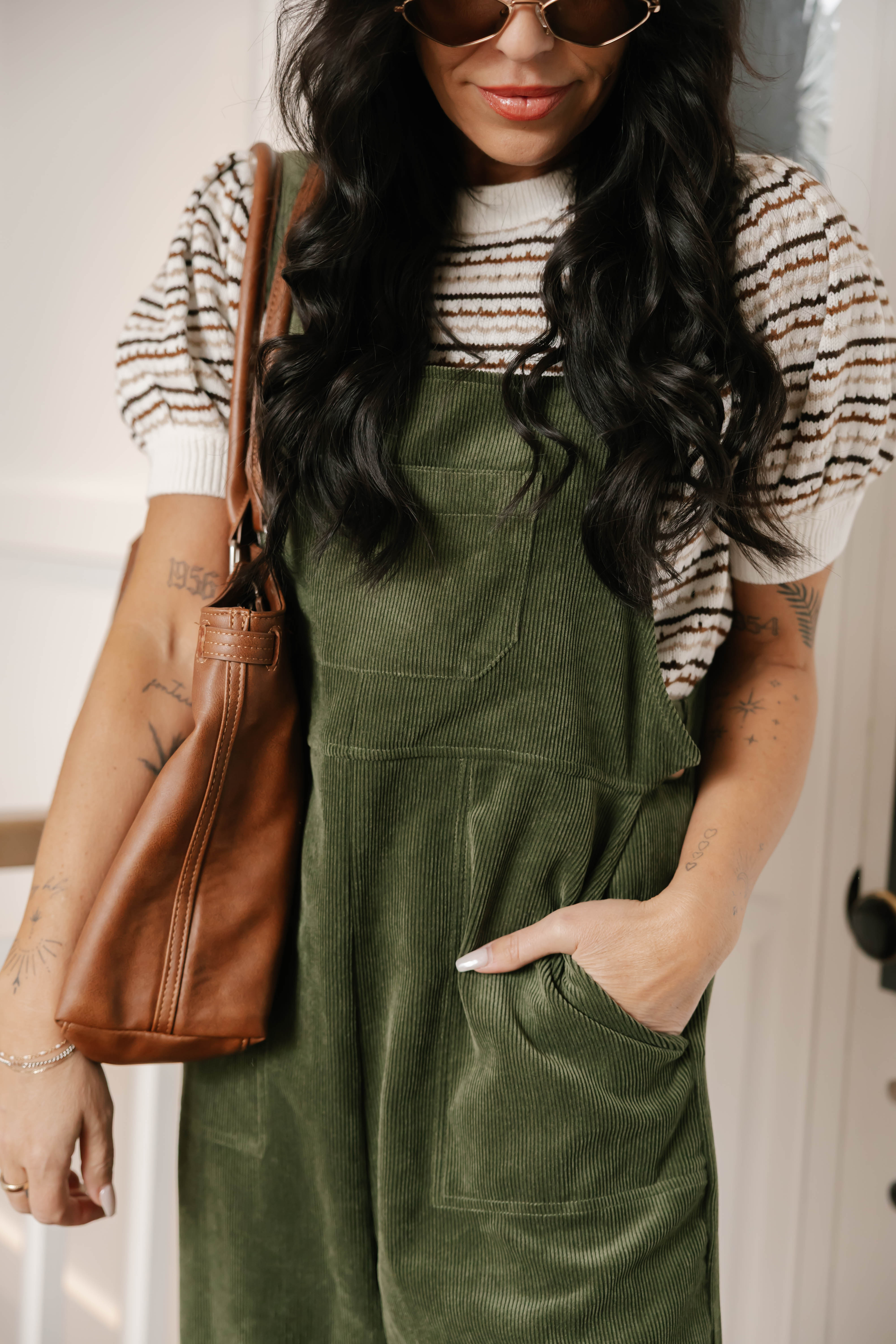 Stevie Cord Overall in Hunter Green