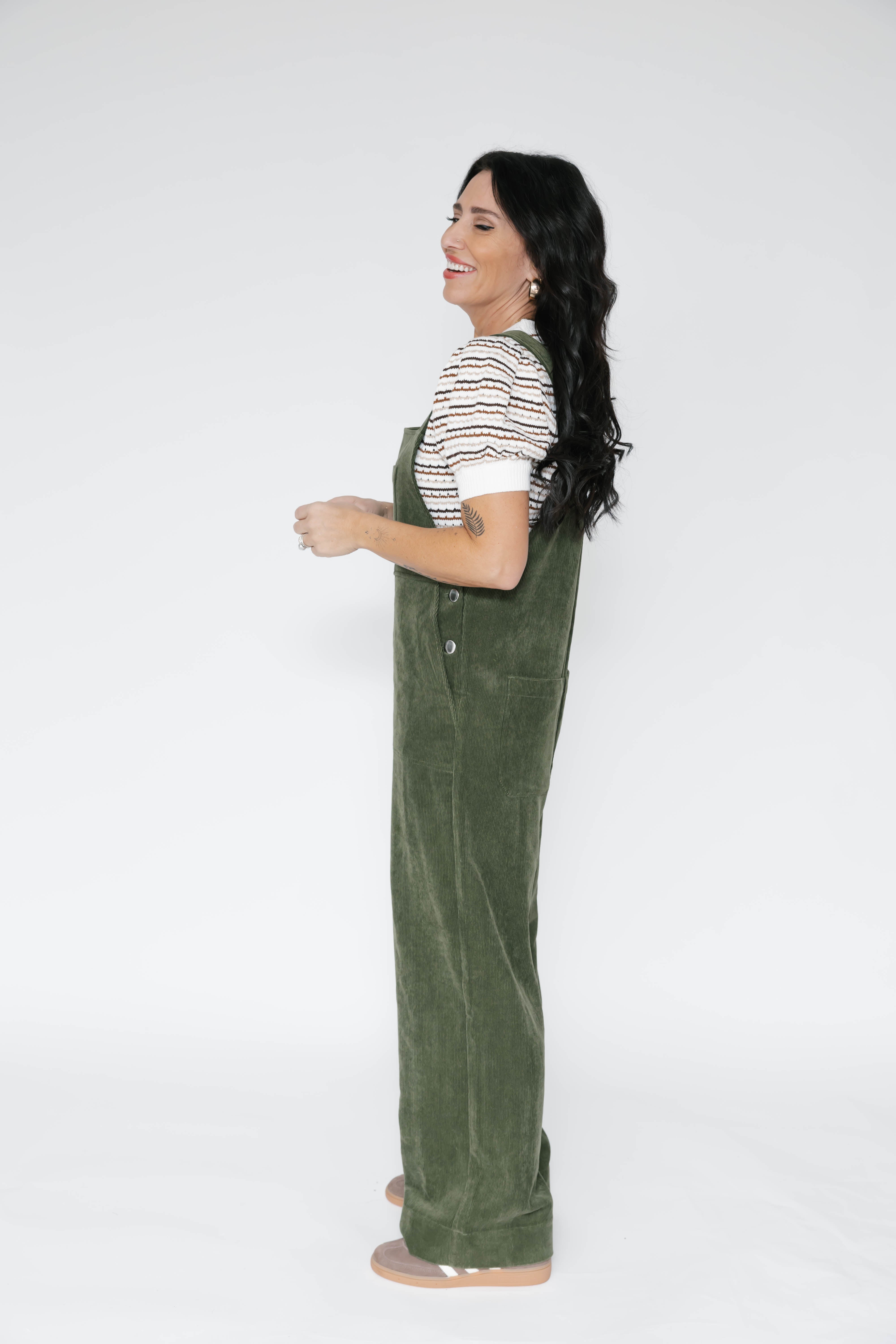 Stevie Cord Overall in Hunter Green