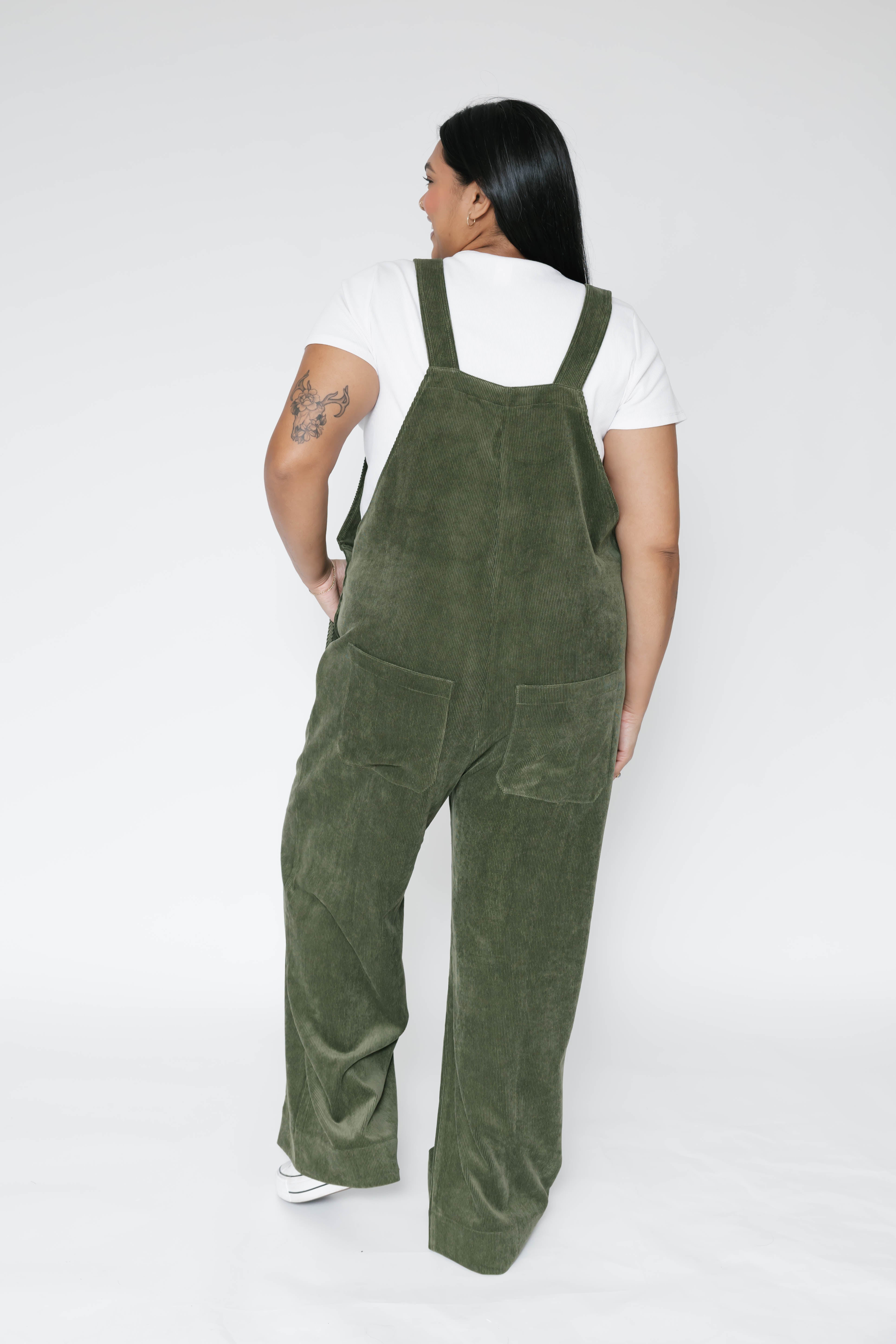 Stevie Cord Overall in Hunter Green