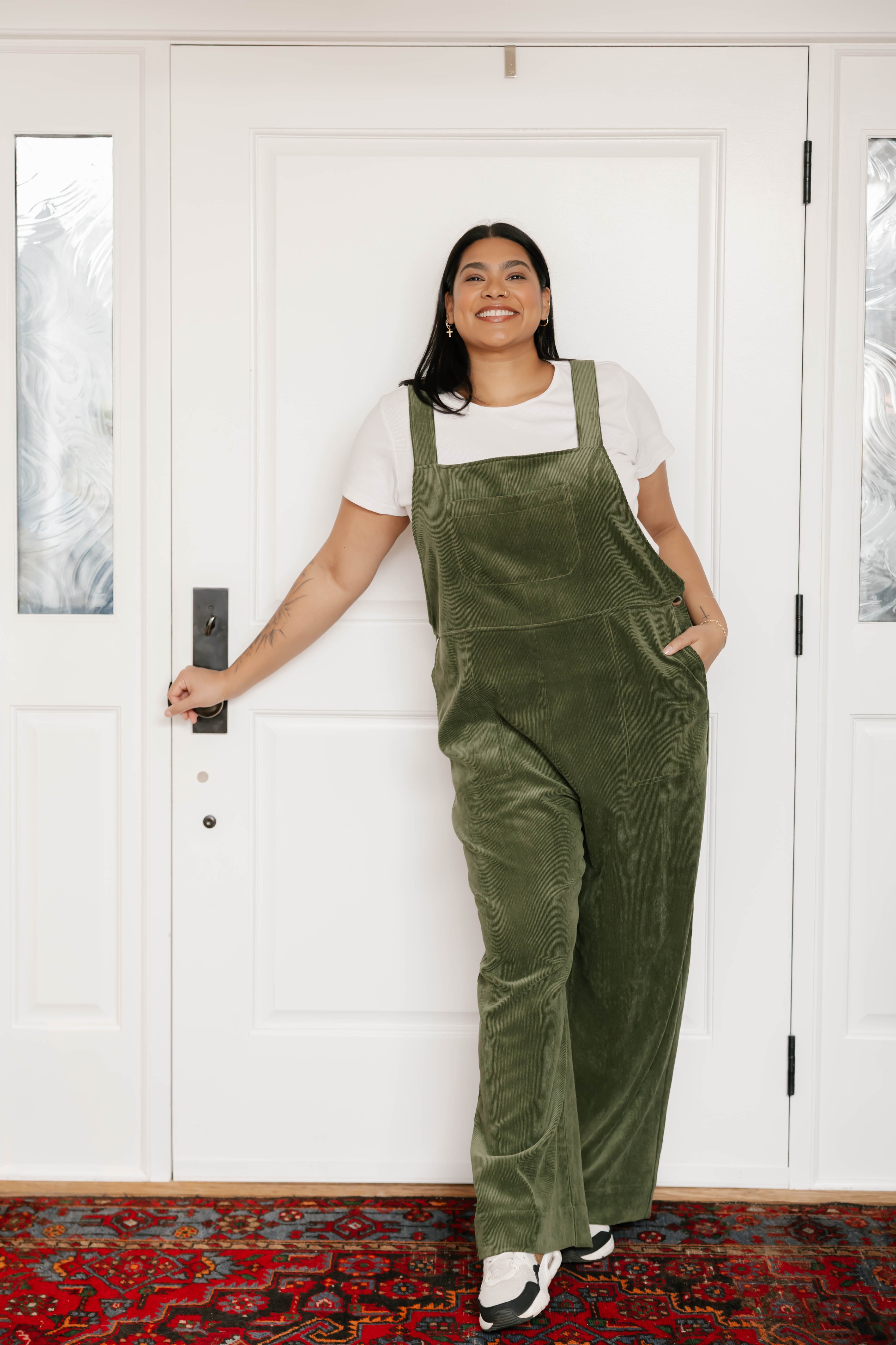Stevie Cord Overall in Hunter Green