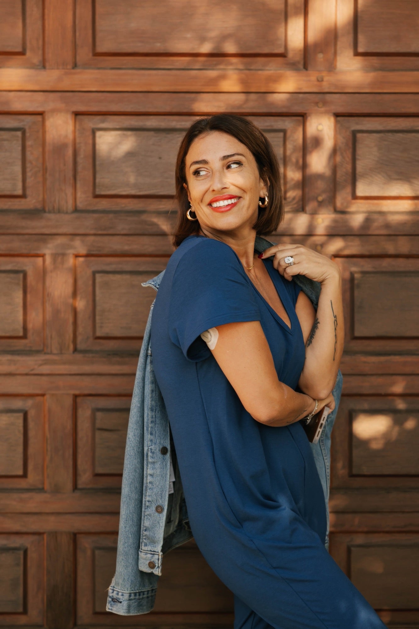 Sunday Romper in Deep Cobalt