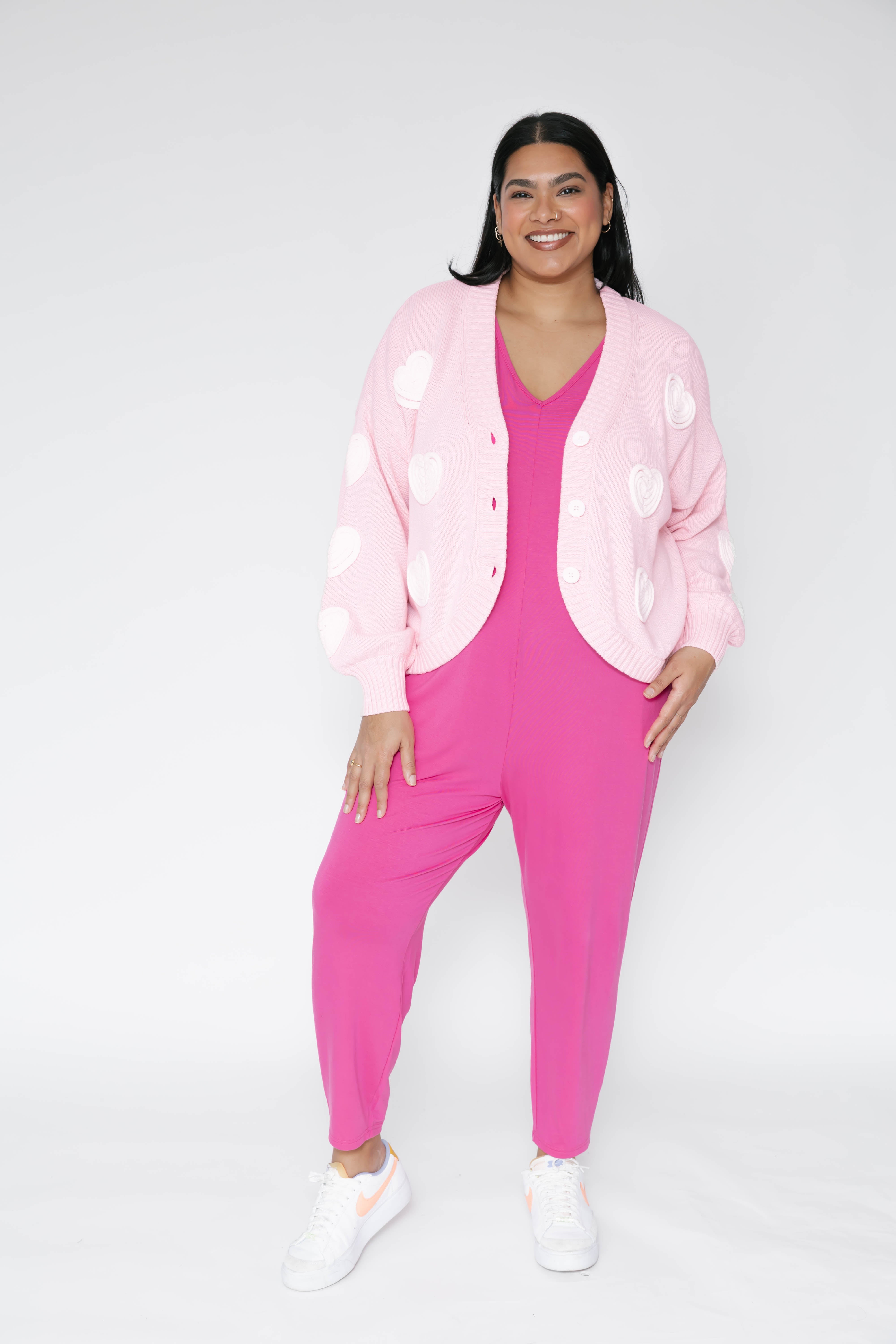 Sunday Romper in Fuschia