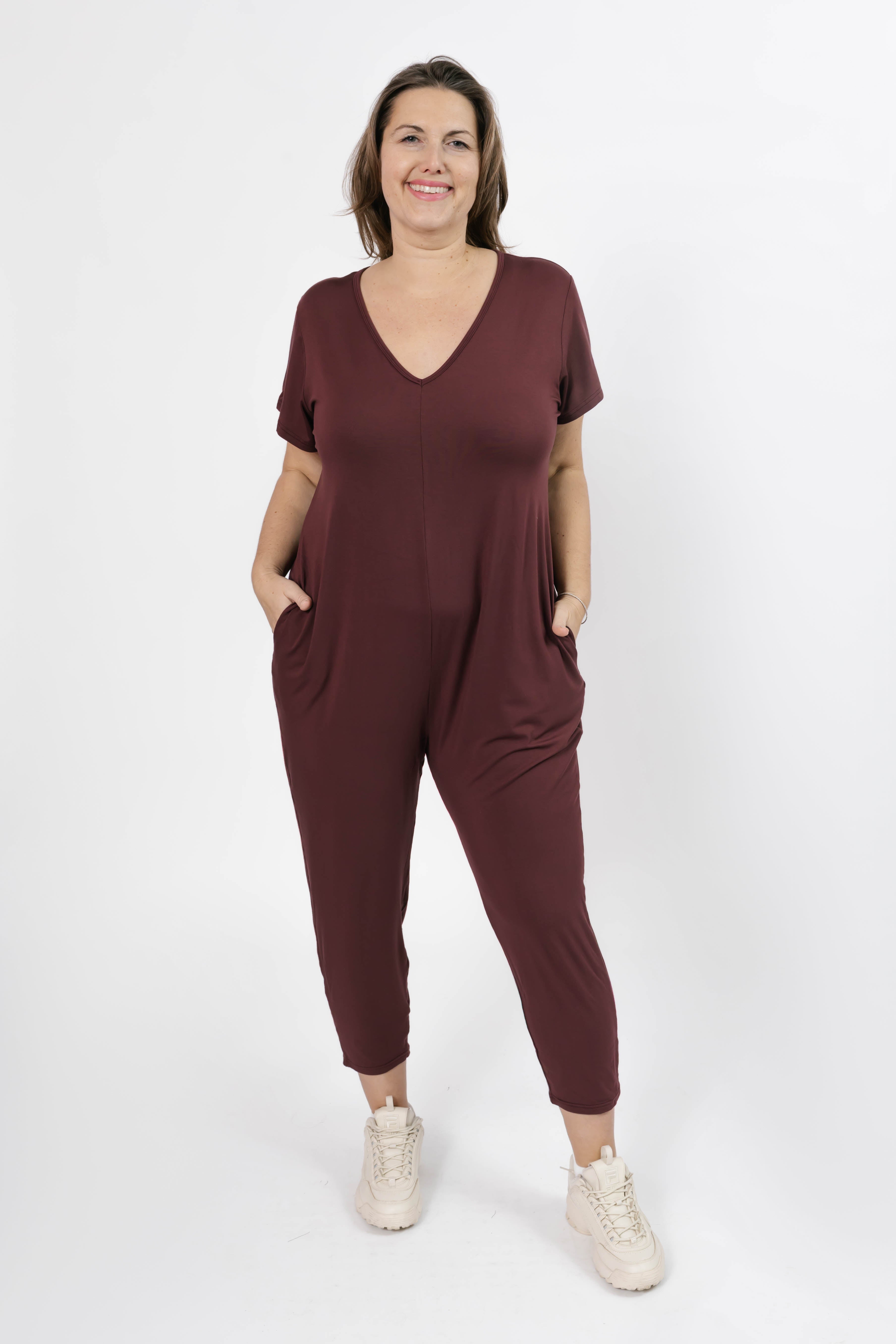 Sunday Romper in Auburn Brown