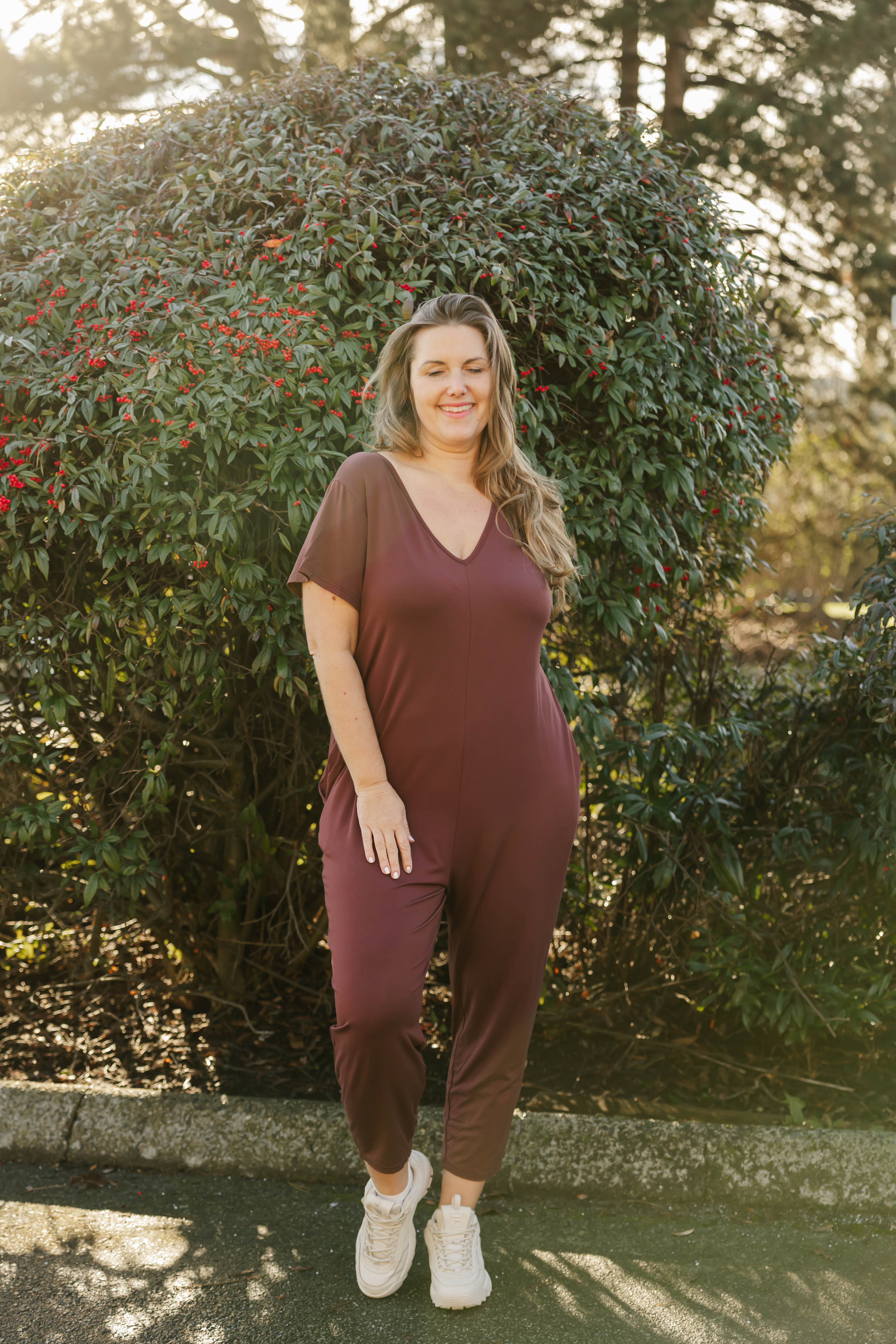 Sunday Romper in Auburn Brown