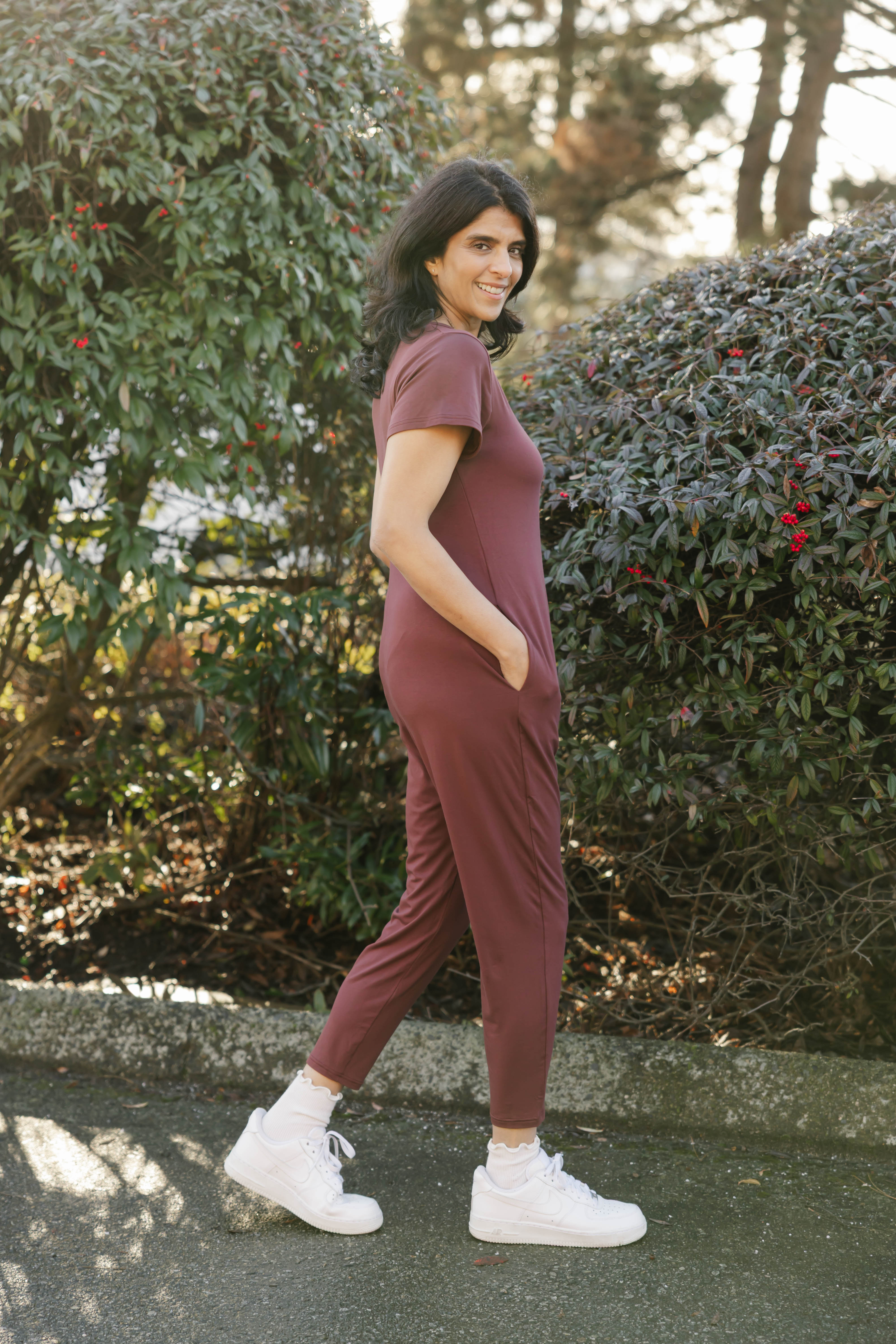 Sunday Romper in Auburn Brown