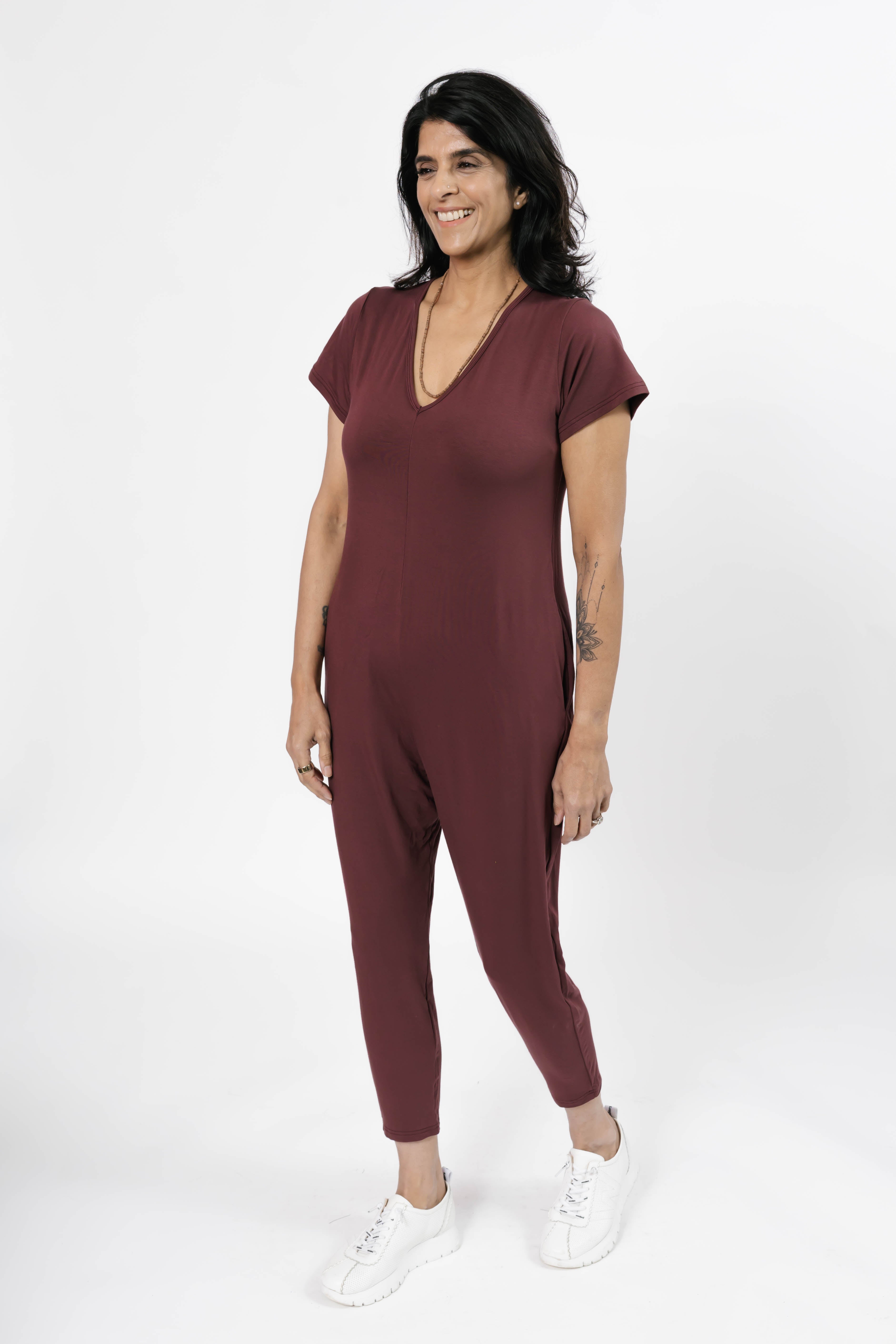 Sunday Romper in Auburn Brown