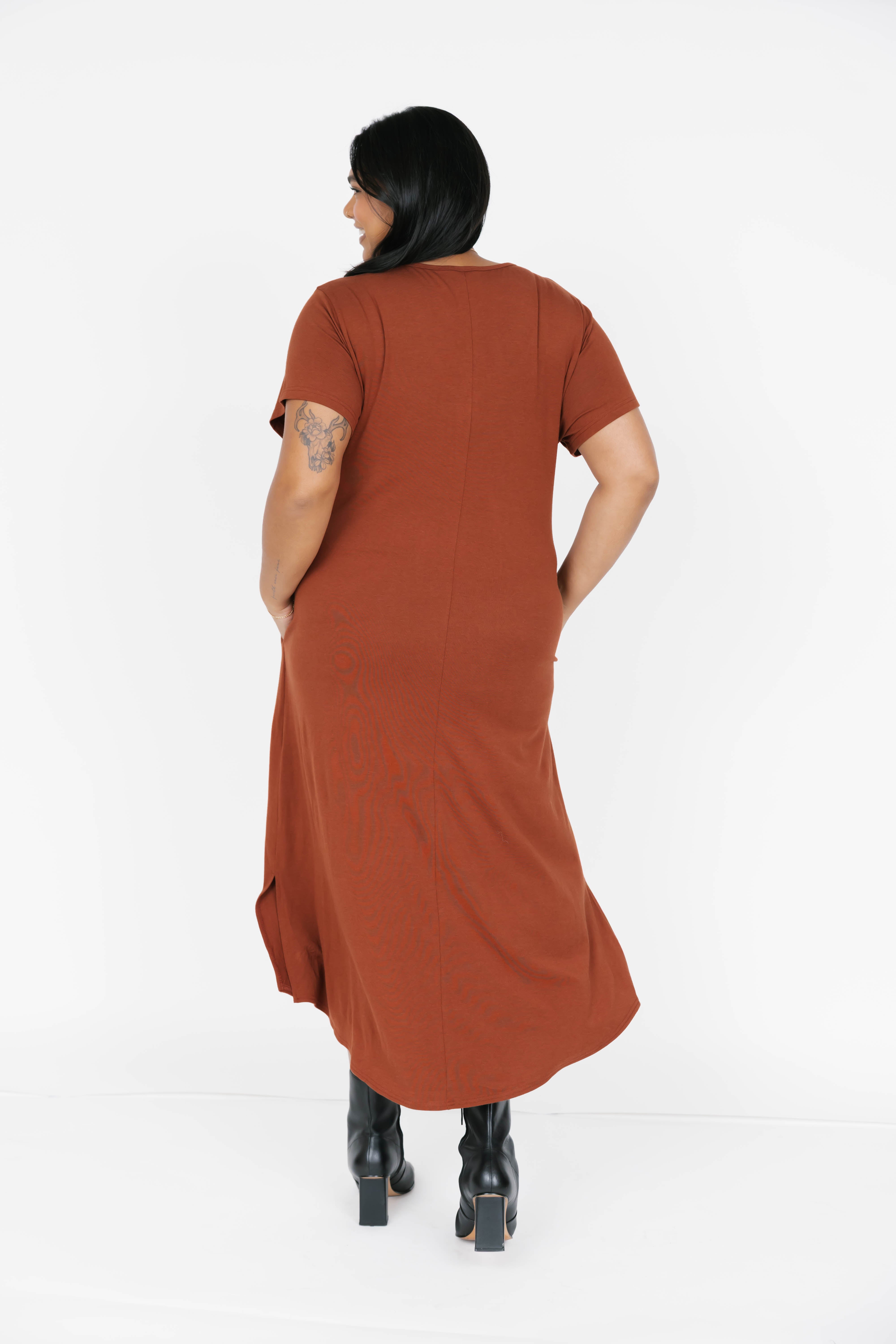 Sunday Midi Dress in Chestnut