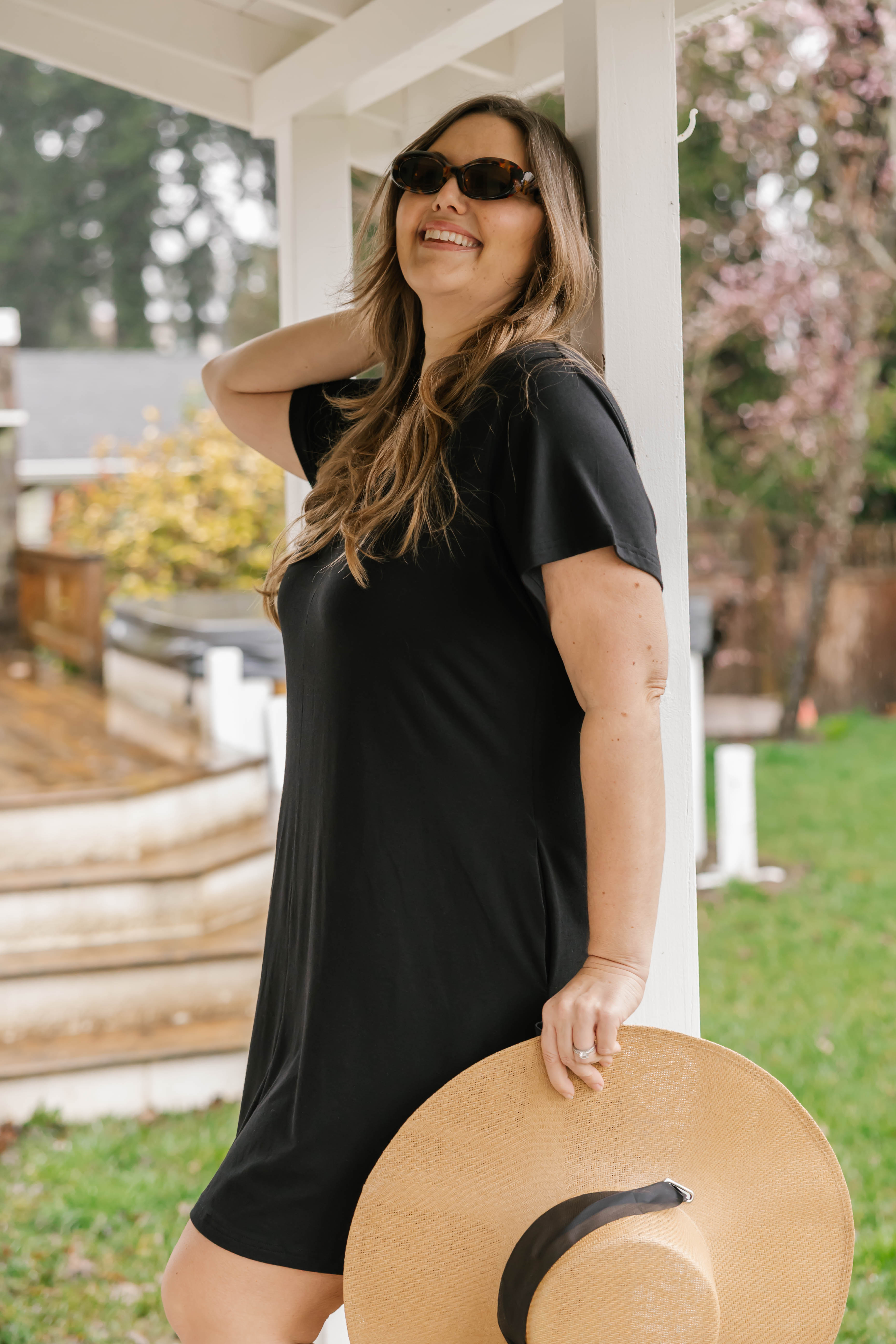 Sunday Shorty Dress in Midnight Black