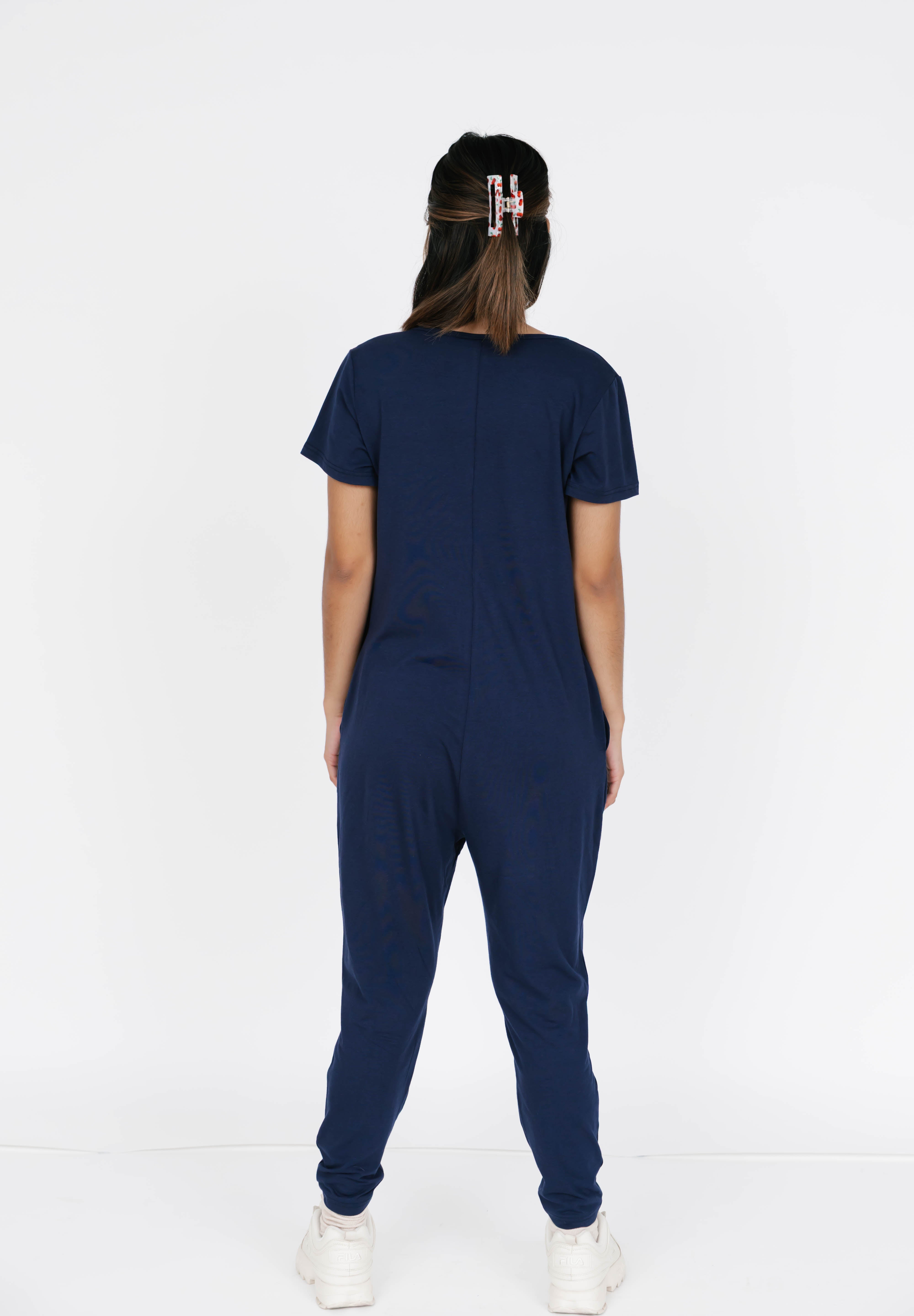 Sunday Romper in Marine Navy