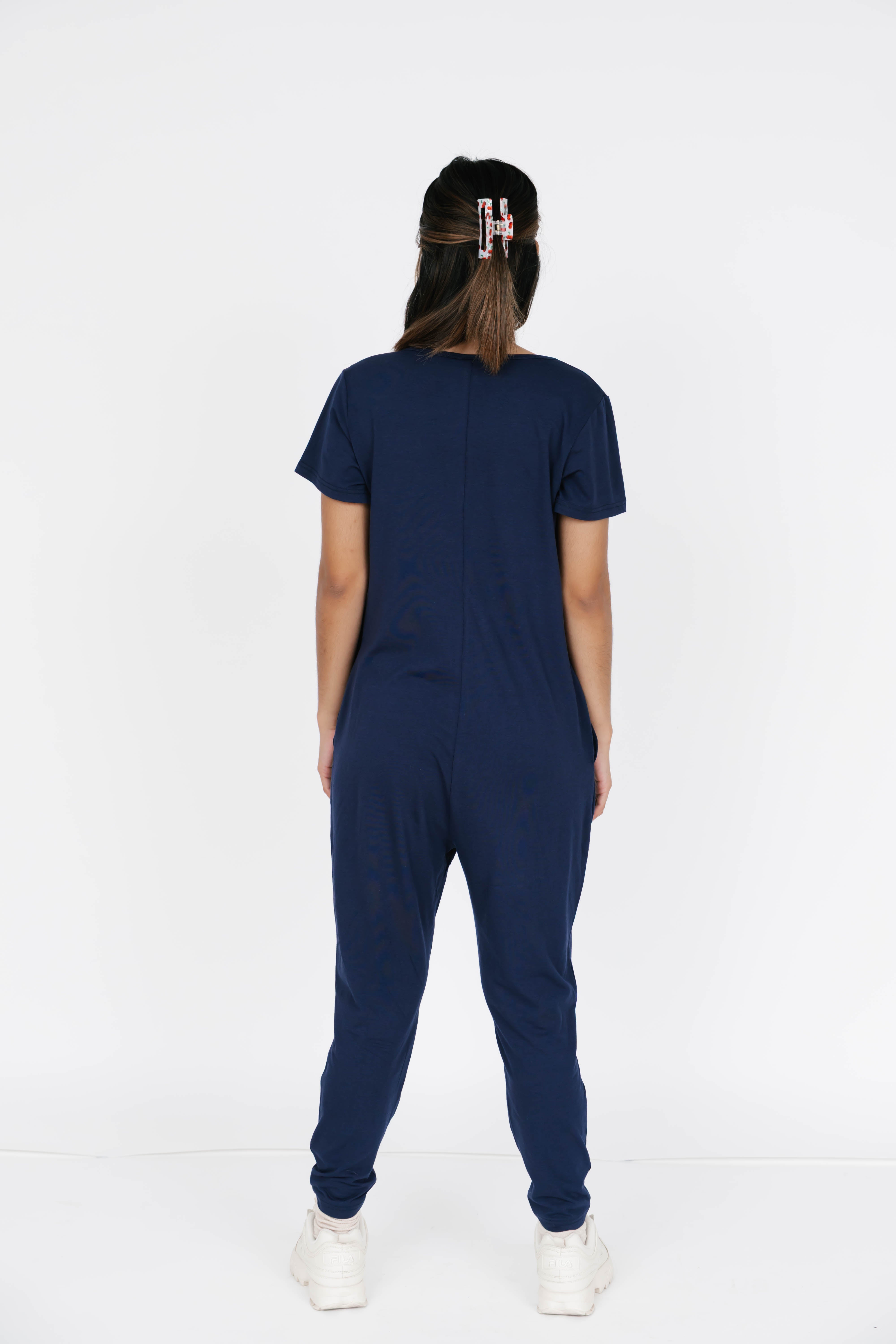 Sunday Romper in Marine Navy