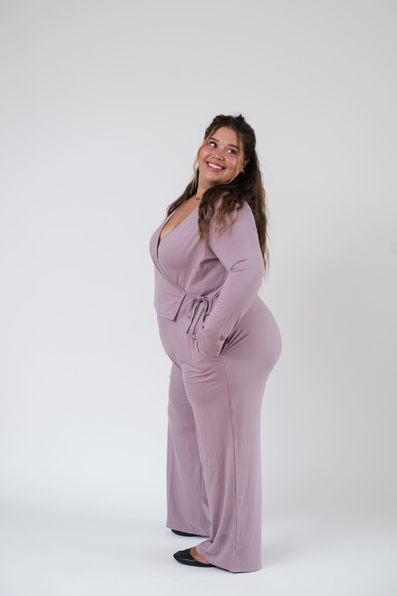 Ballerina Romper in Dusty Orchid