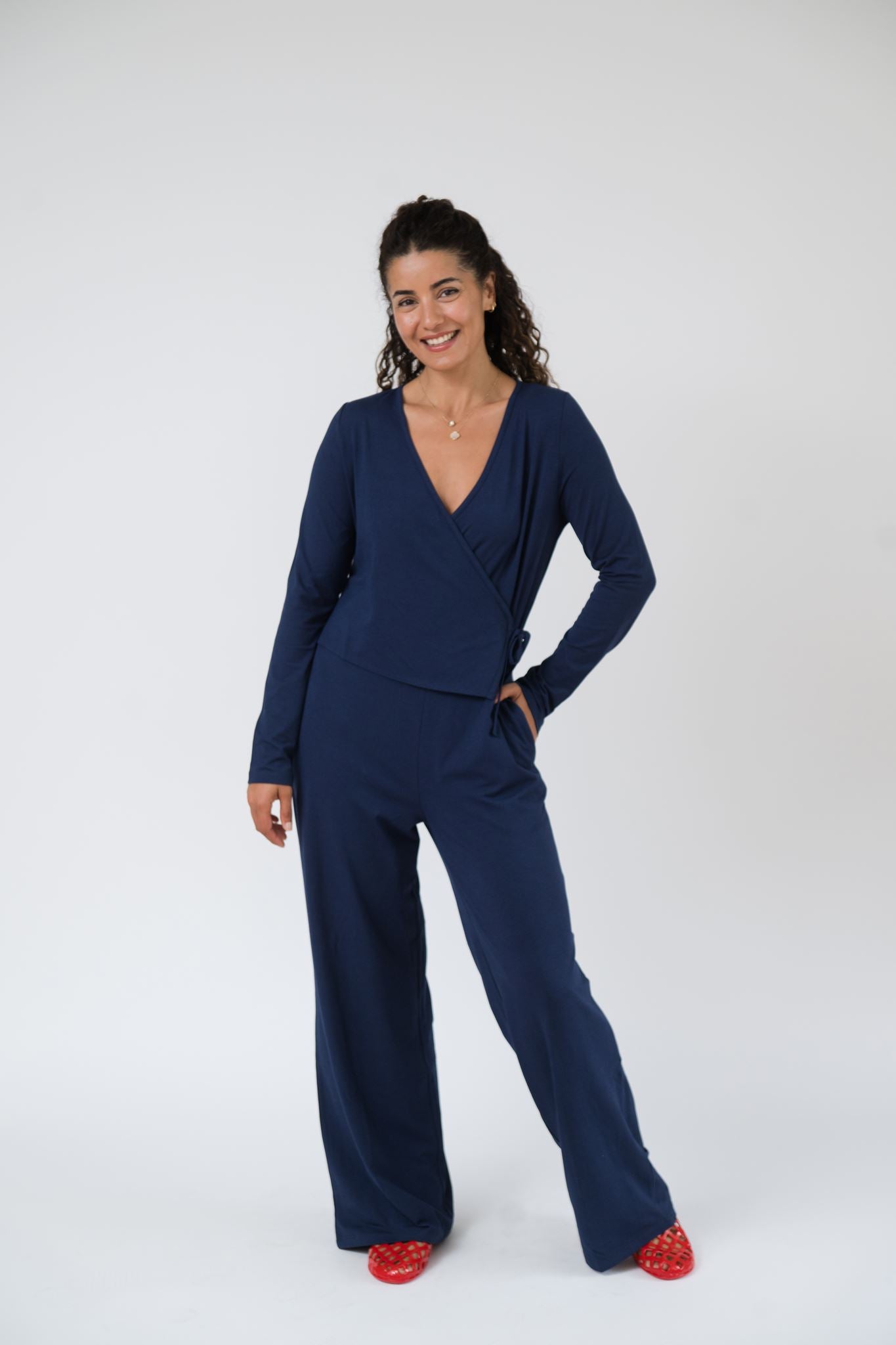 Ballerina Romper in Deep Navy