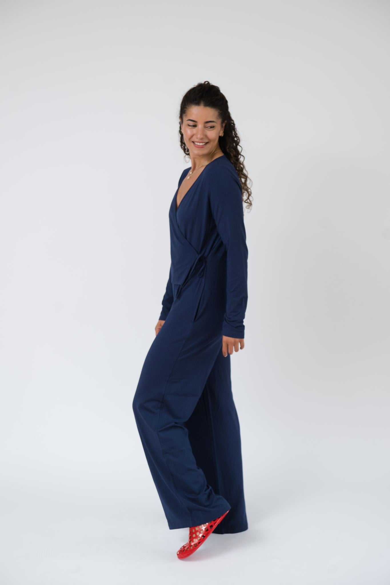 Ballerina Romper in Deep Navy