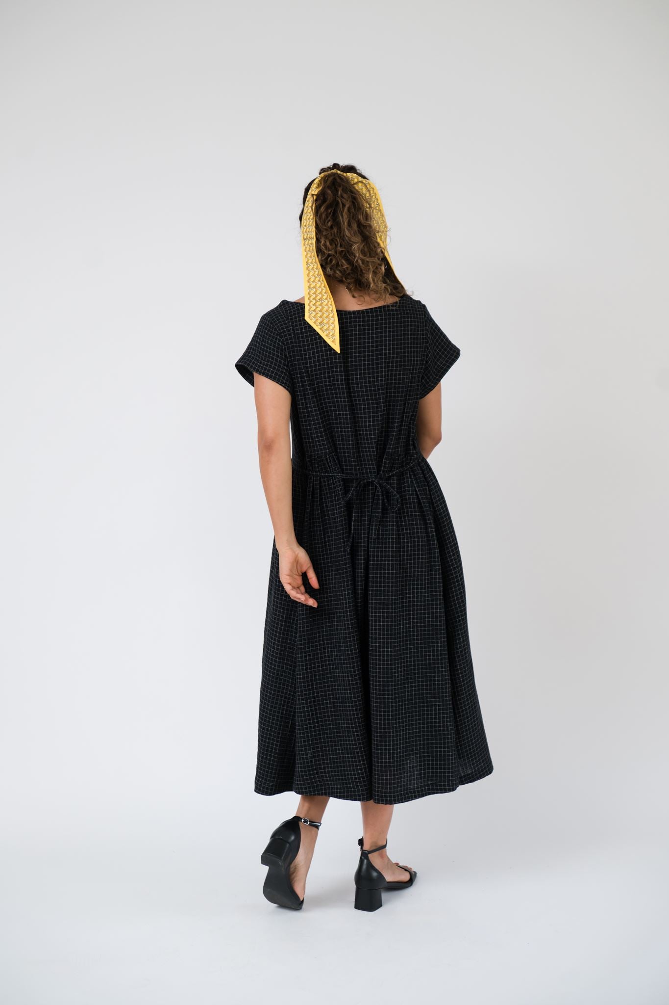 Florence Dress in Checkered Black
