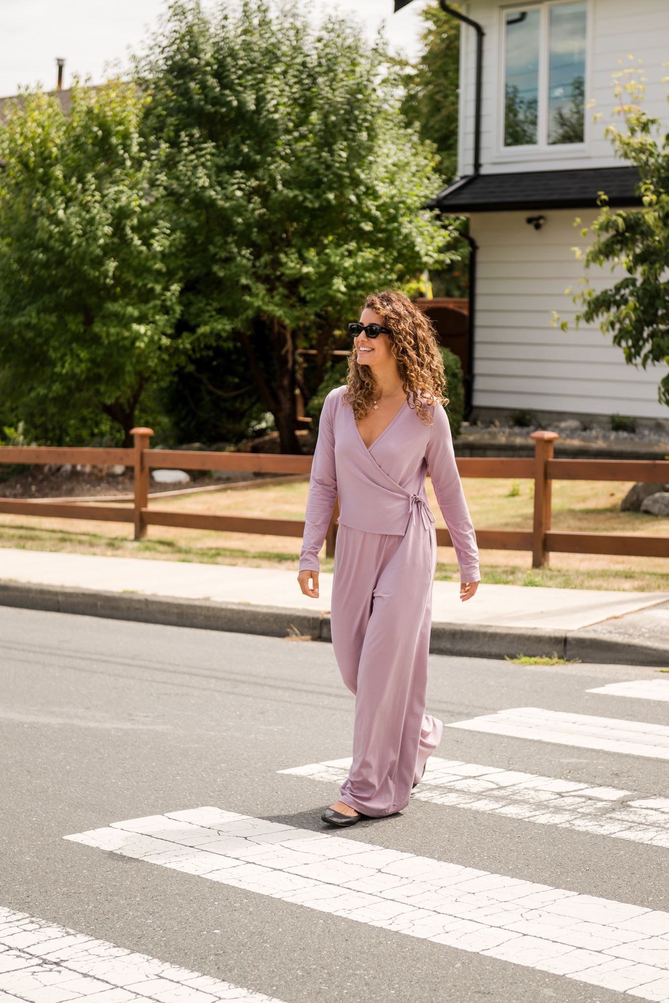 Ballerina Romper in Dusty Orchid