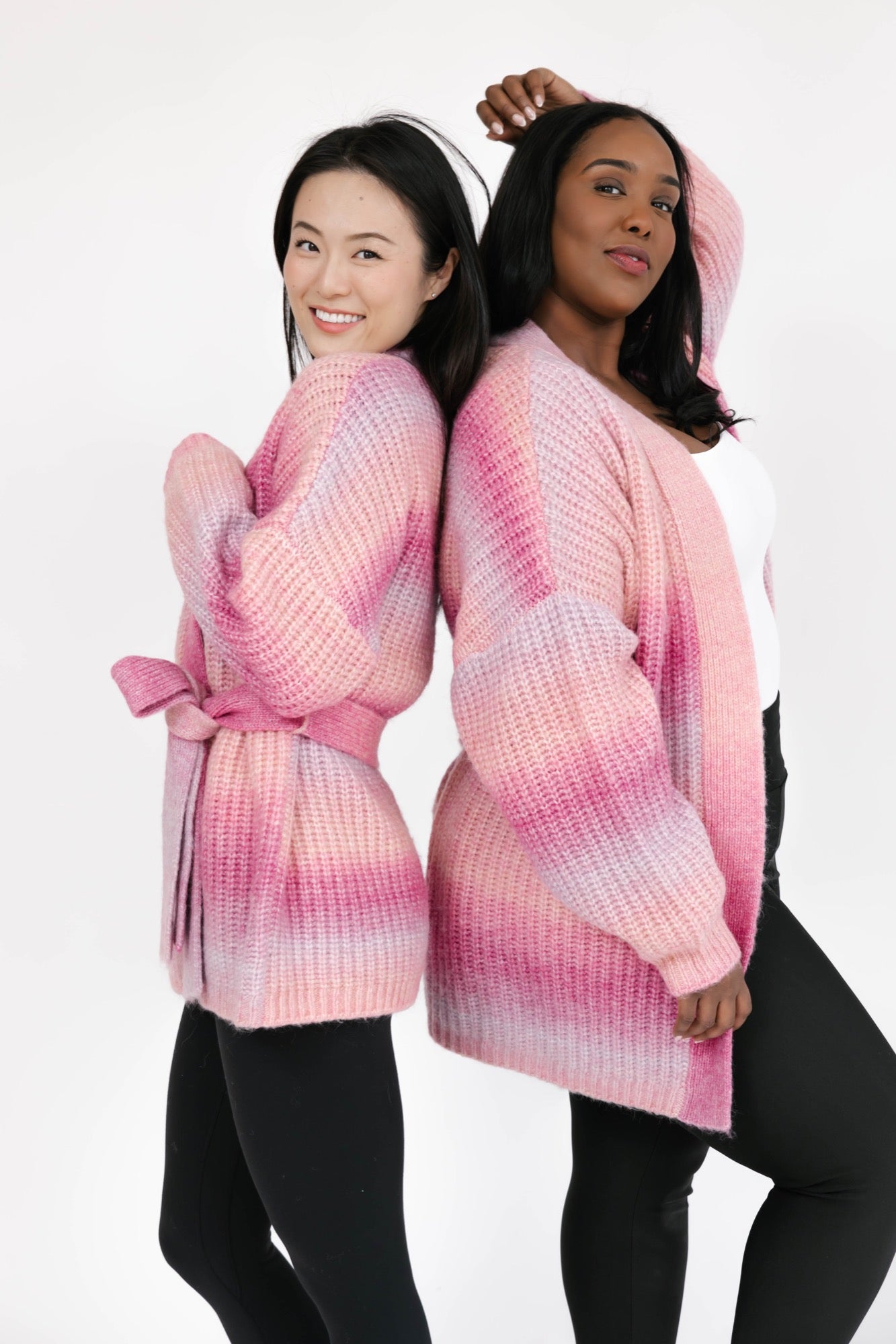 Serena Wrap Cardigan in Pink Ombre