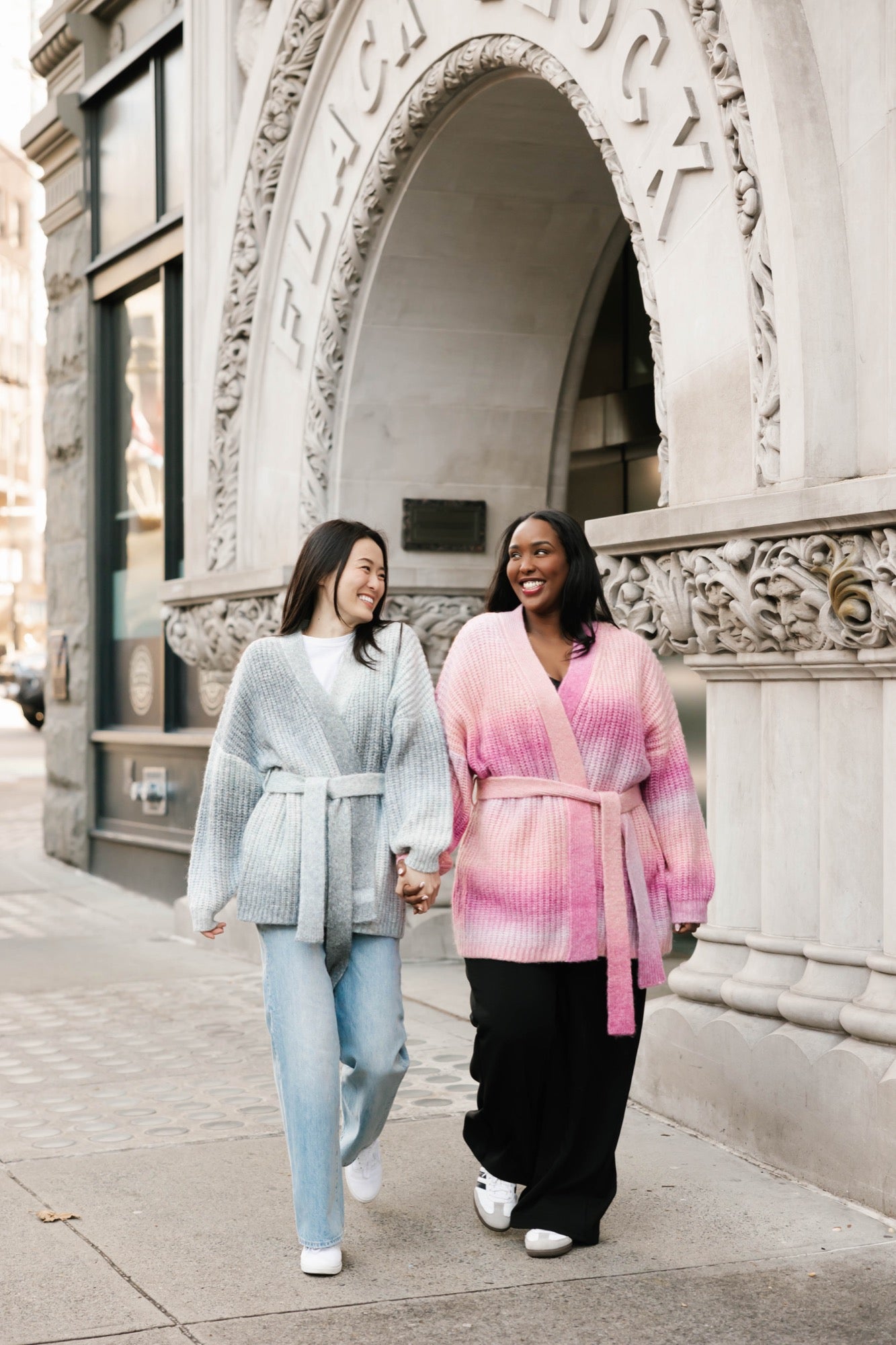 Serena Wrap Cardigan in Pink Ombre