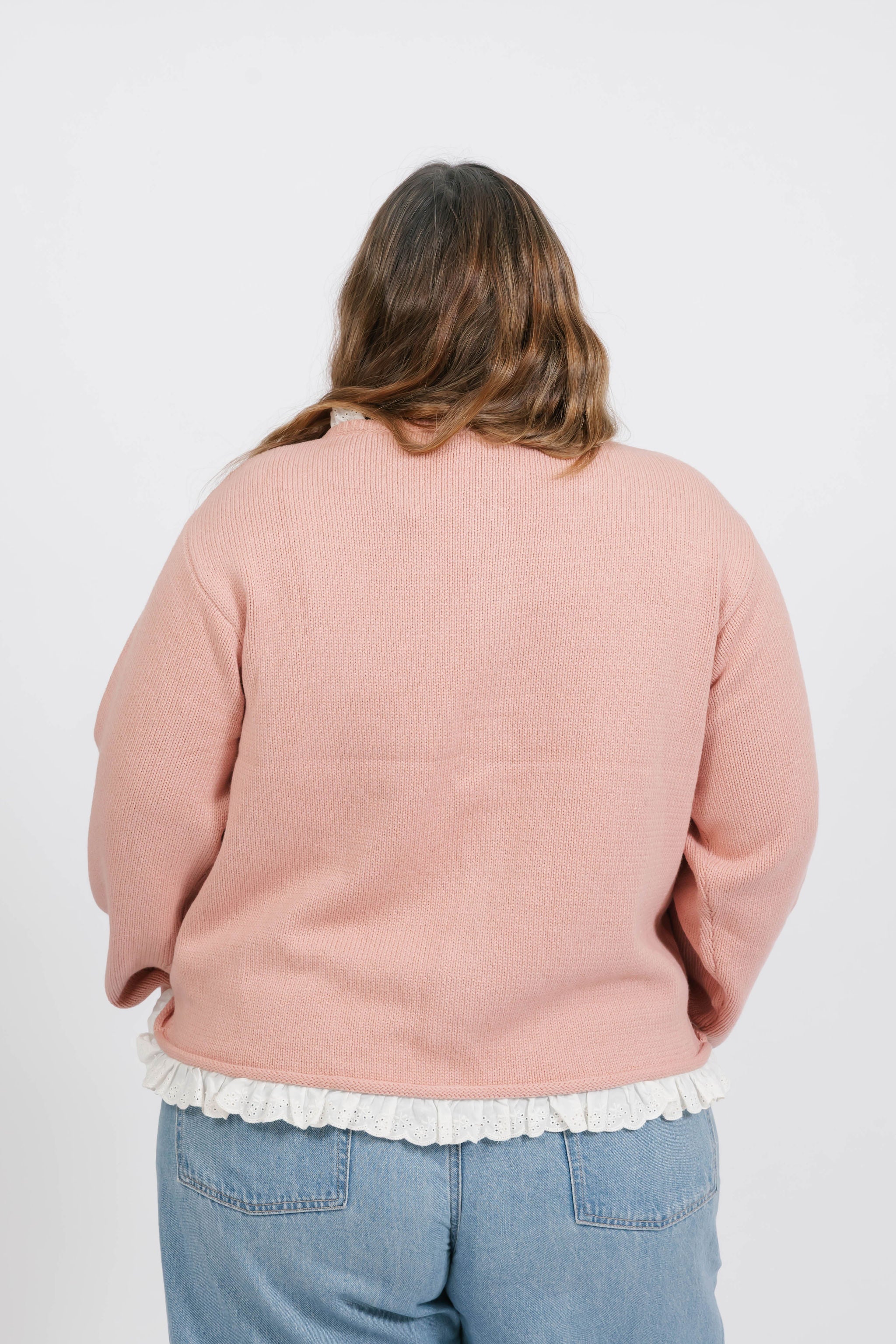 Lacy Cardigan in Dusty Rose