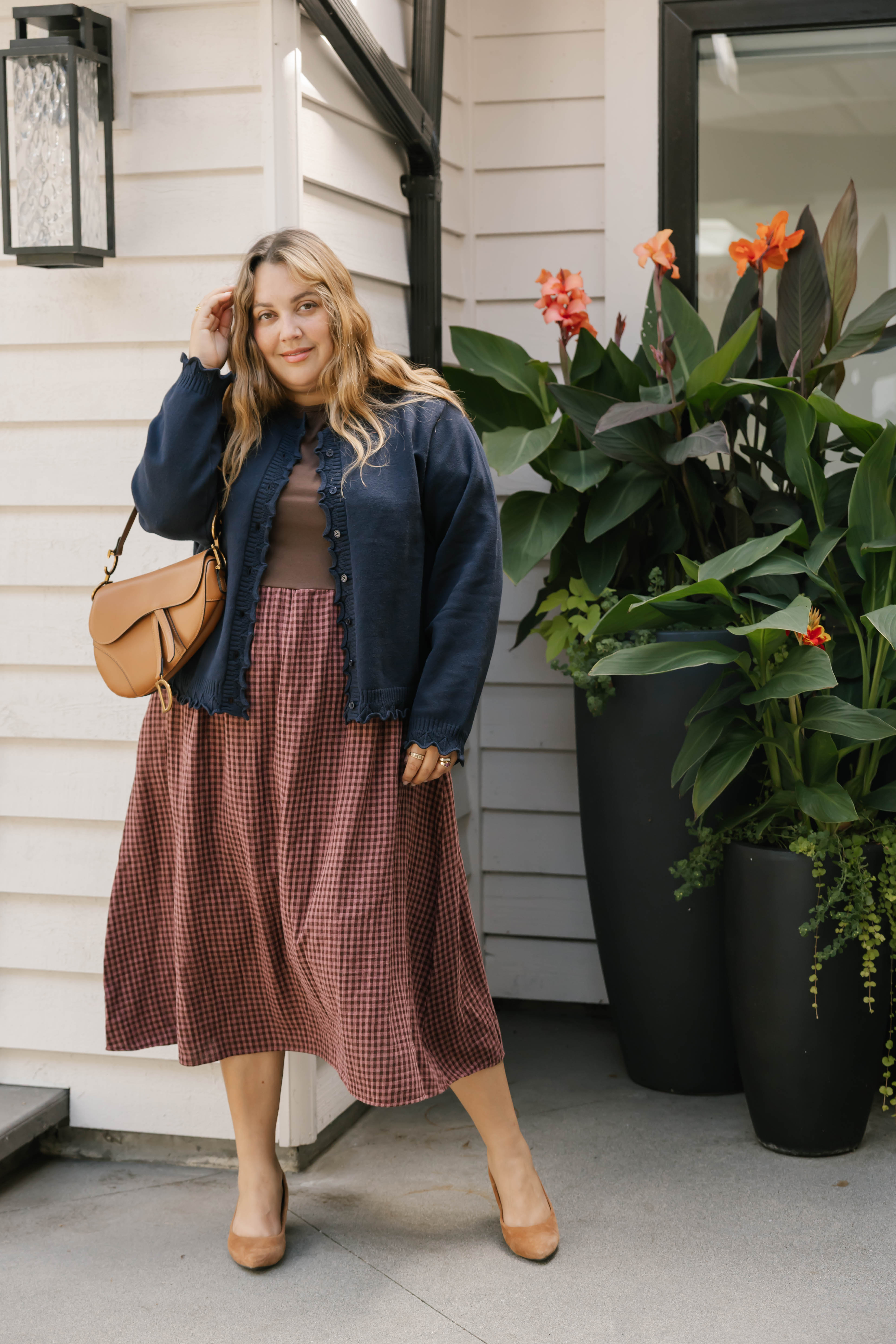 Juliet Ruffle Cardigan in Navy