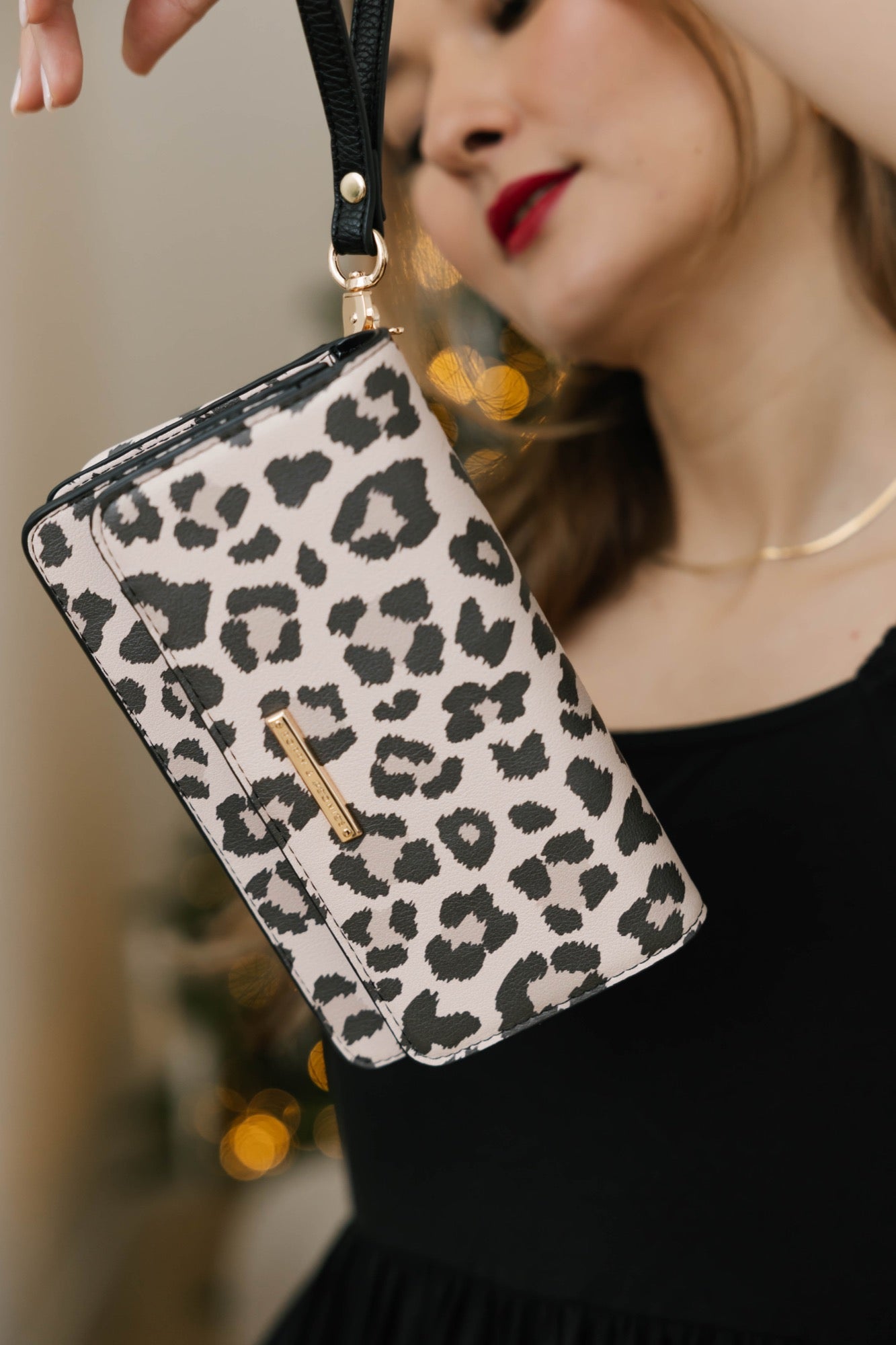 S+T x Poppy & Peonies On The Town Crossbody Bag in Leopard