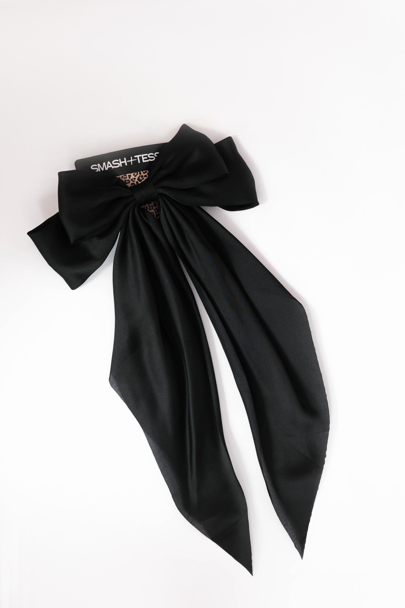 Silky Bow Clip in Midnight Black