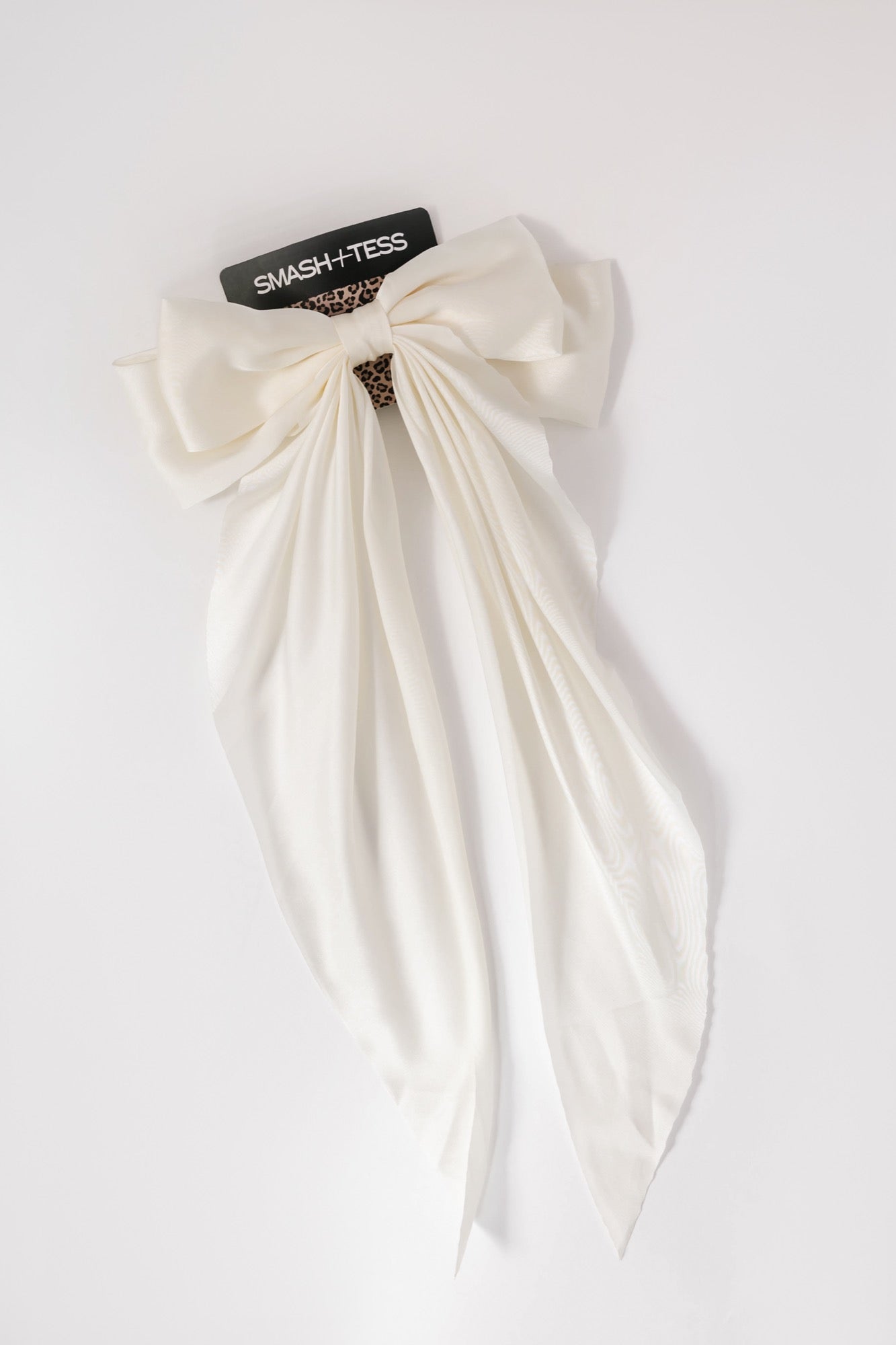 Silky Bow Clip in Cream