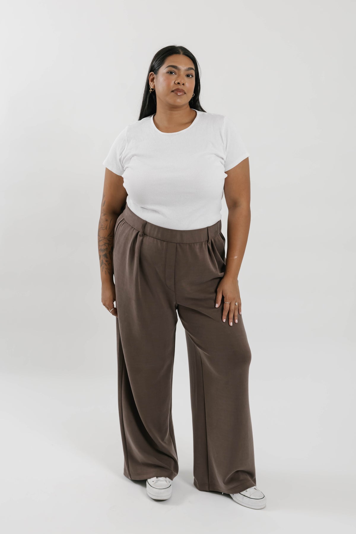 Halle Microscuba Pants in Coffee Bean