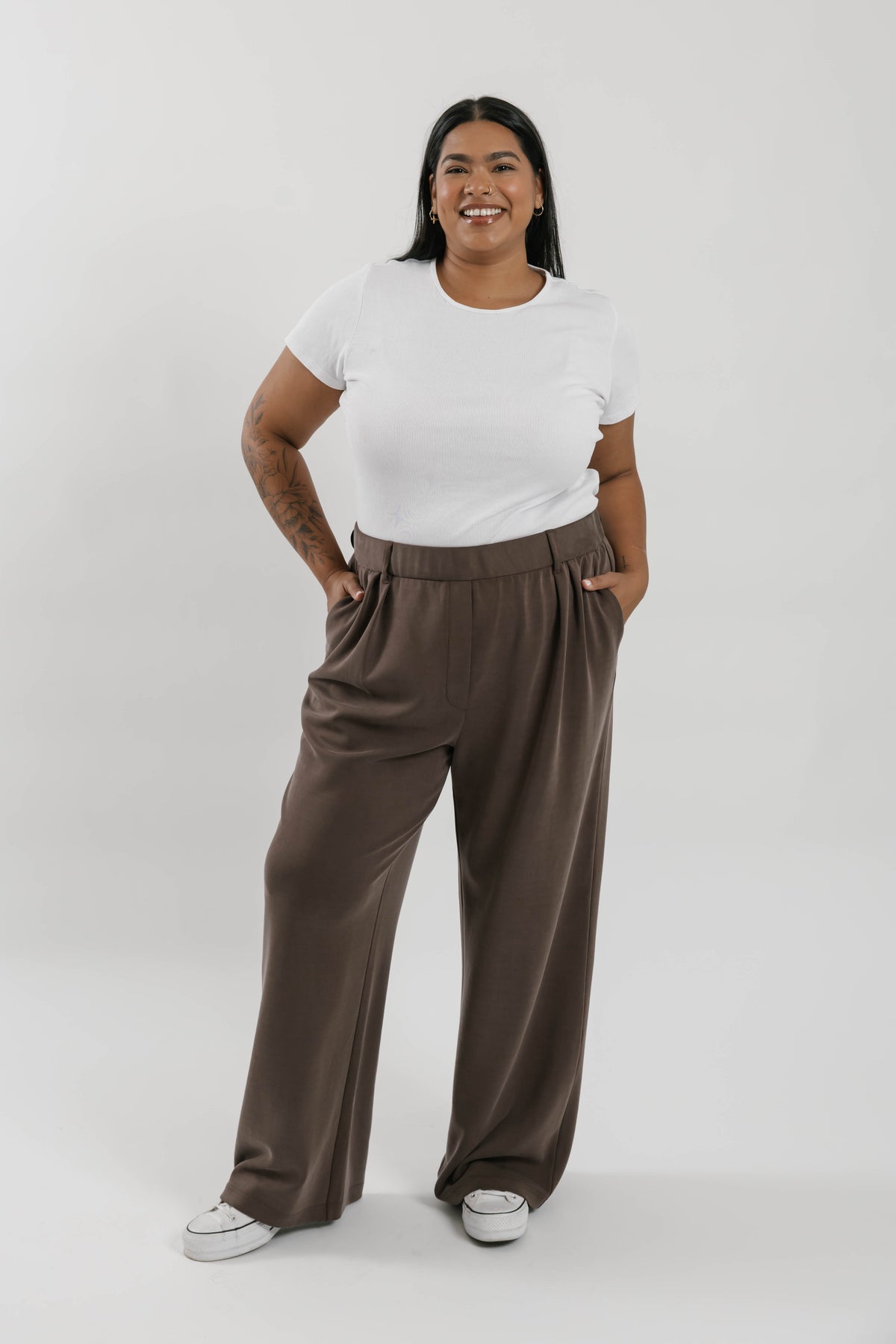 Halle Microscuba Pants in Coffee Bean