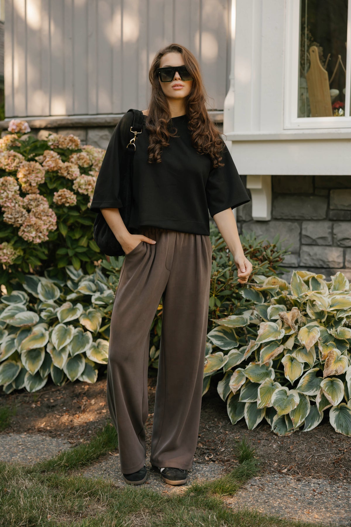 Halle Microscuba Pants in Coffee Bean