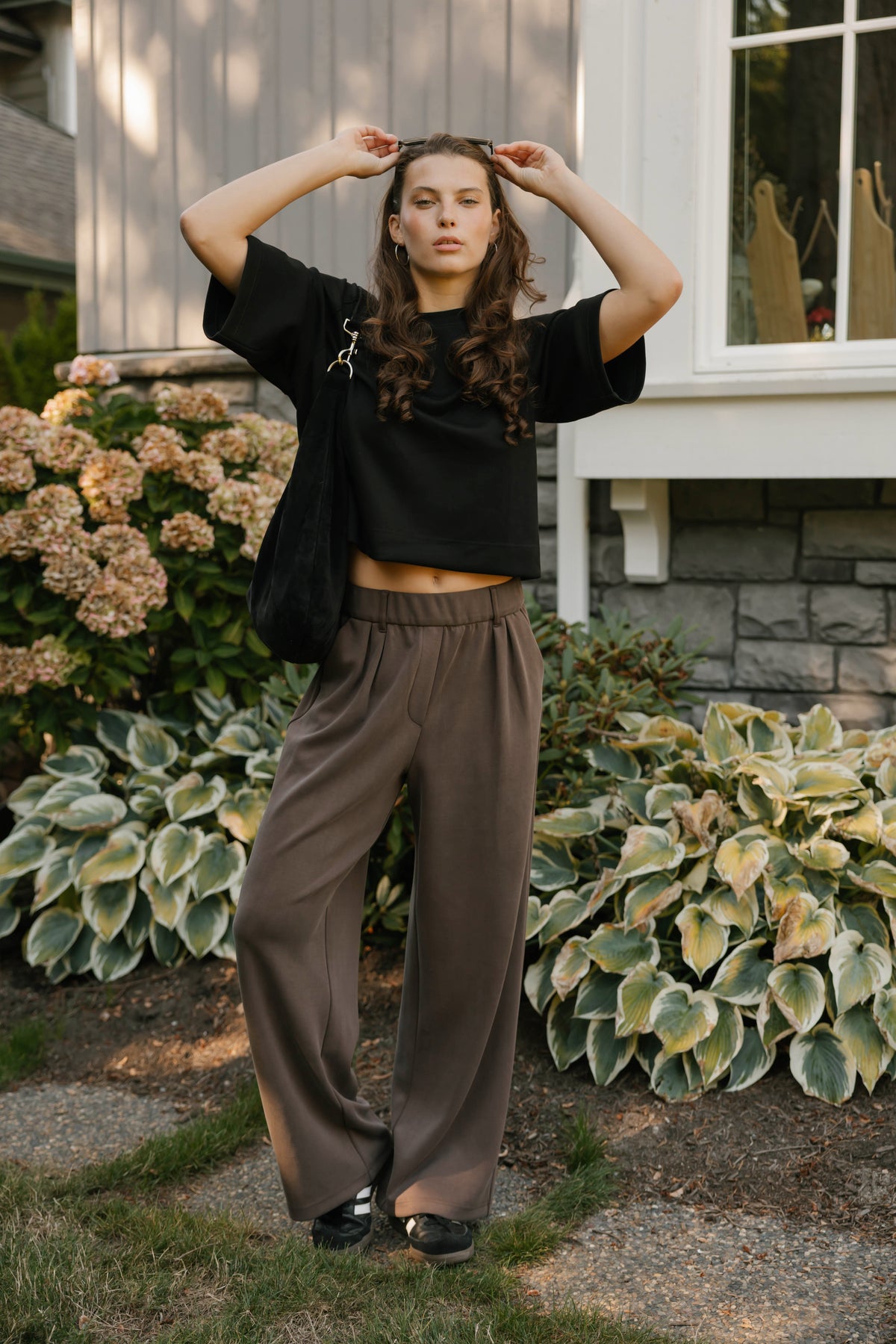 Halle Microscuba Pants in Coffee Bean