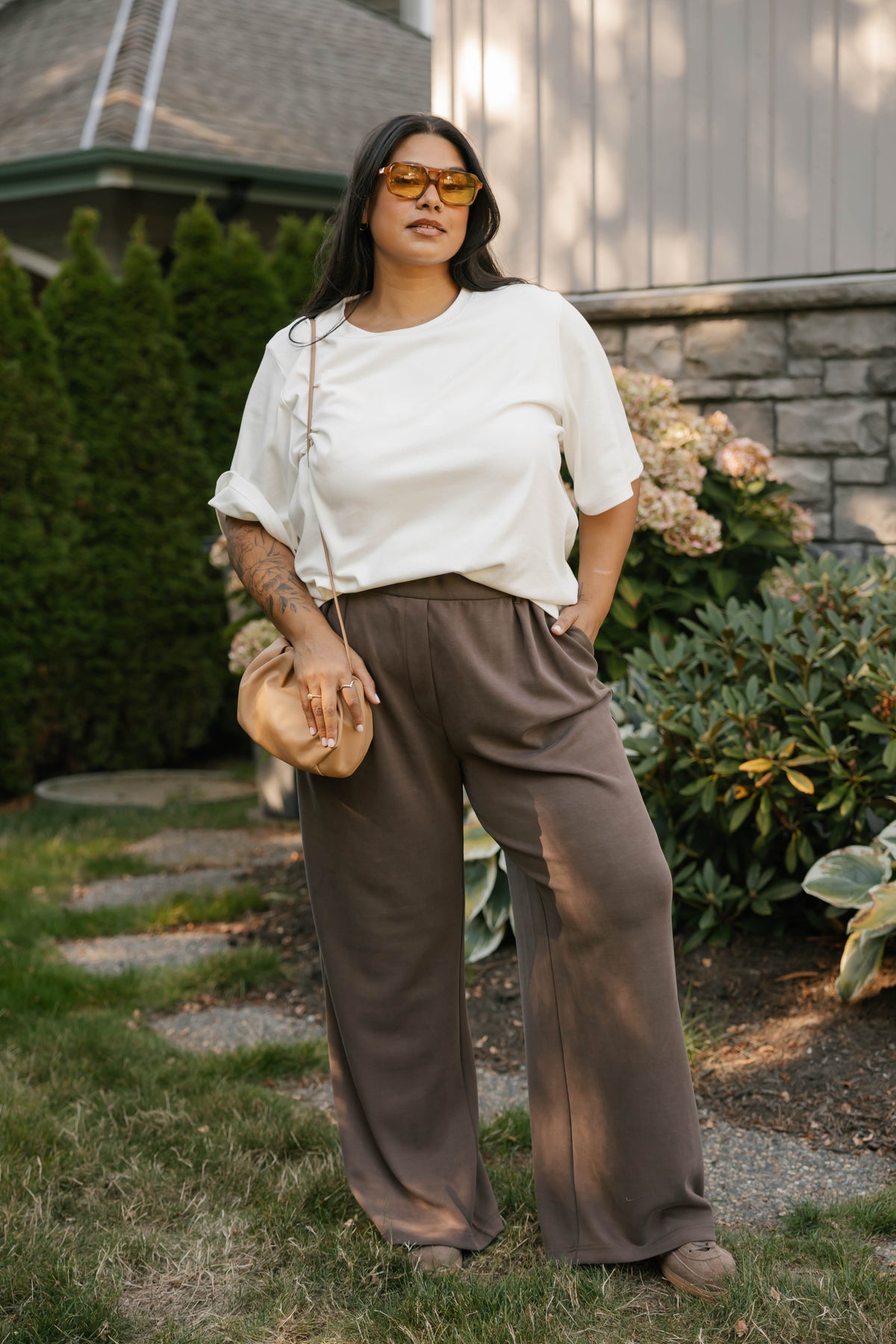 Halle Microscuba Pants in Coffee Bean