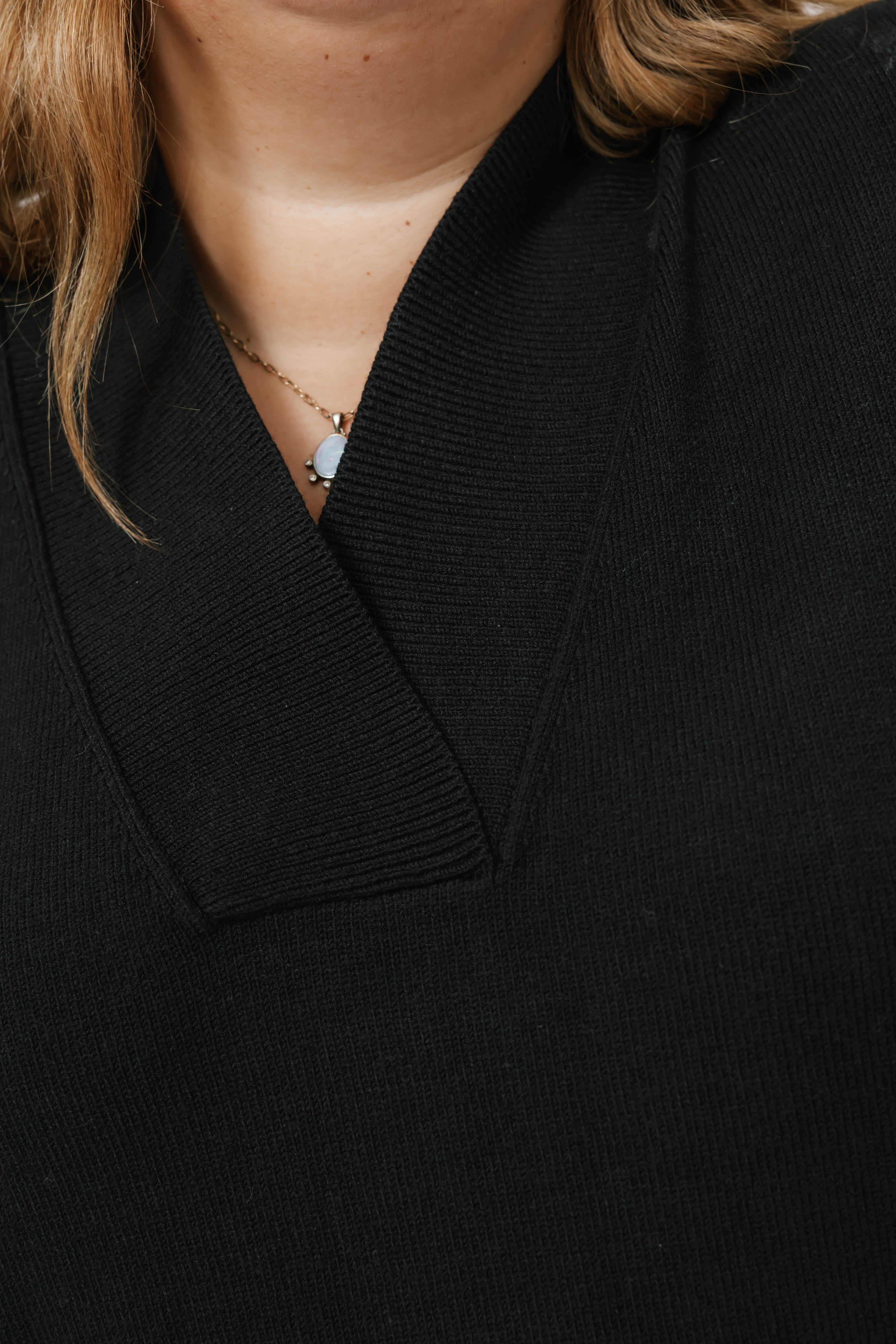 Blair Knit Vest in Midnight Black