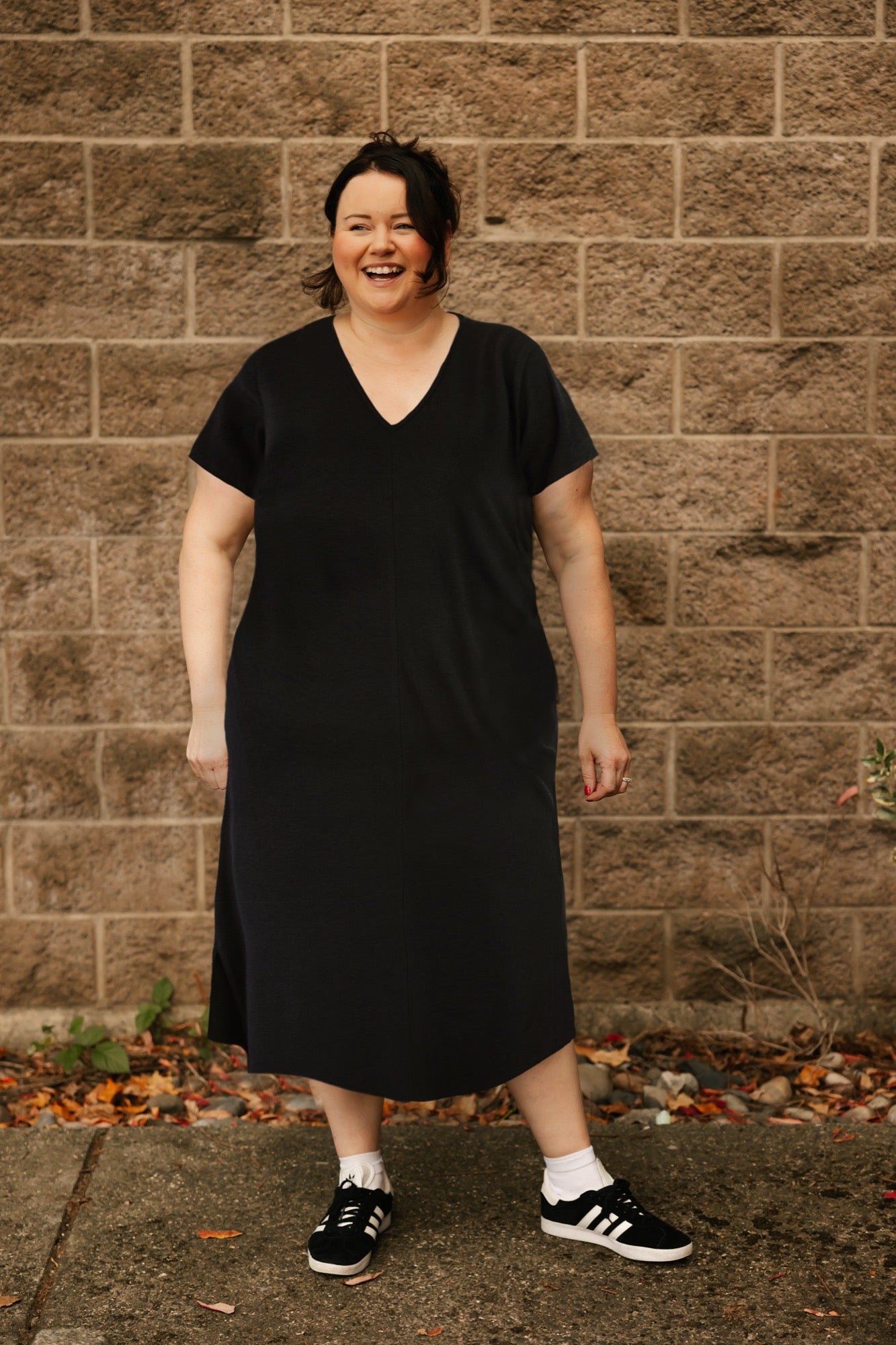 Sunday Midi Dress in Midnight Black