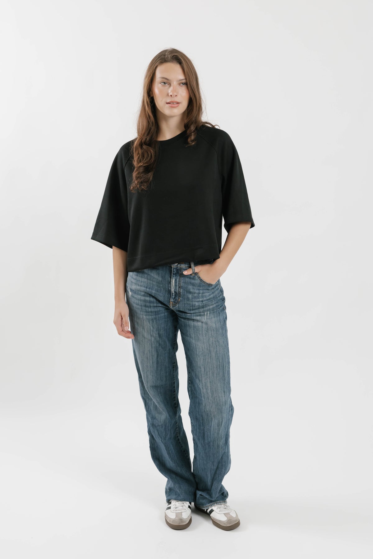 Ellie Microscuba T-Shirt in Midnight Black