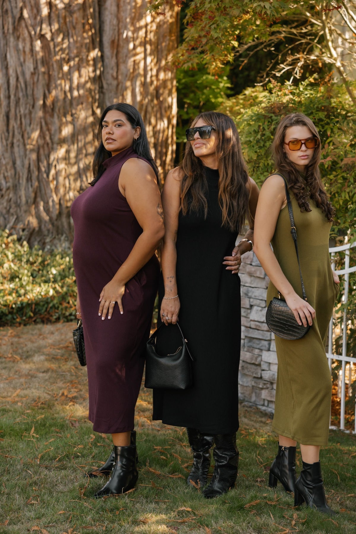 Gabriela Rib Dress in Mulberry