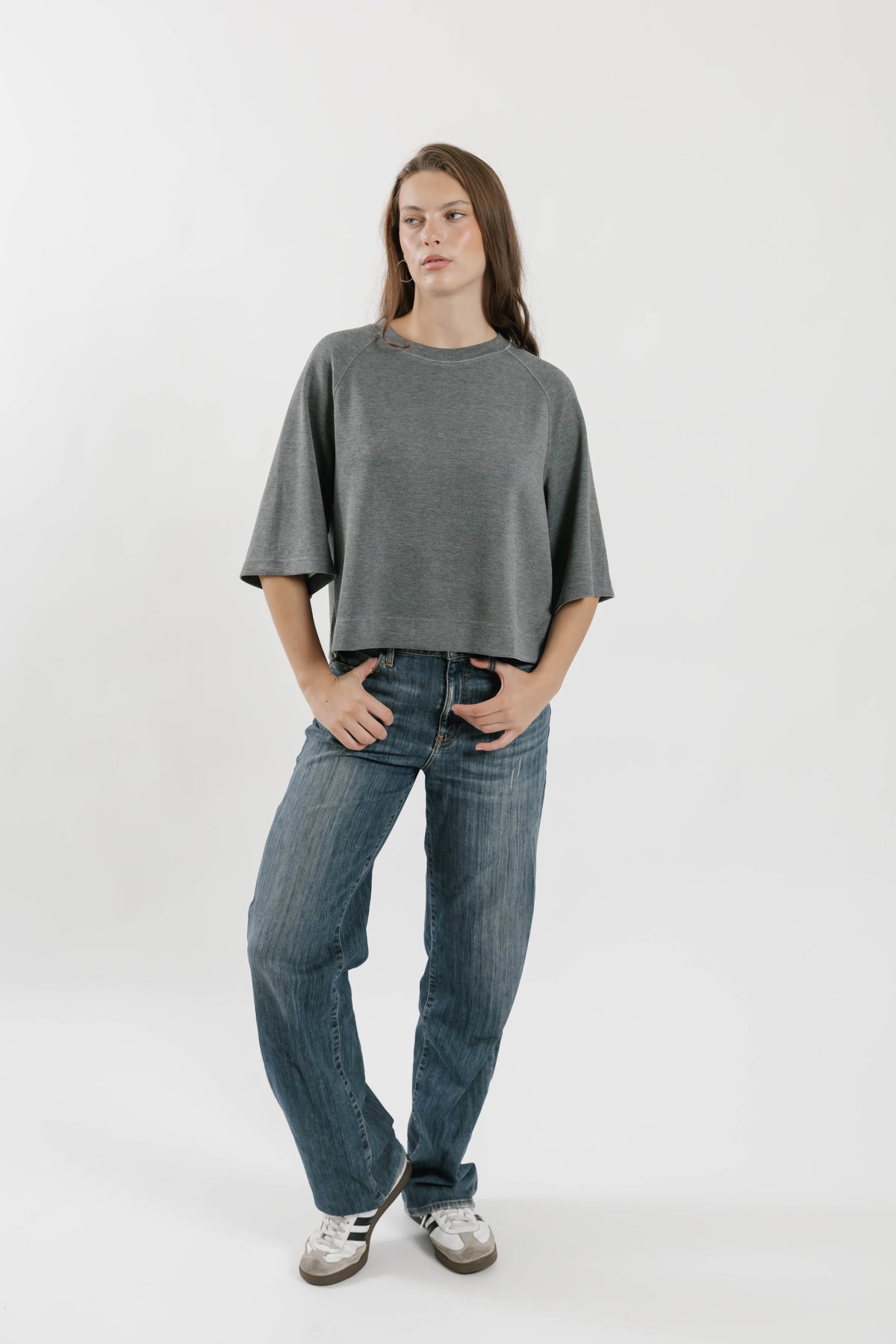 Ellie Microscuba T-Shirt in Heather Grey