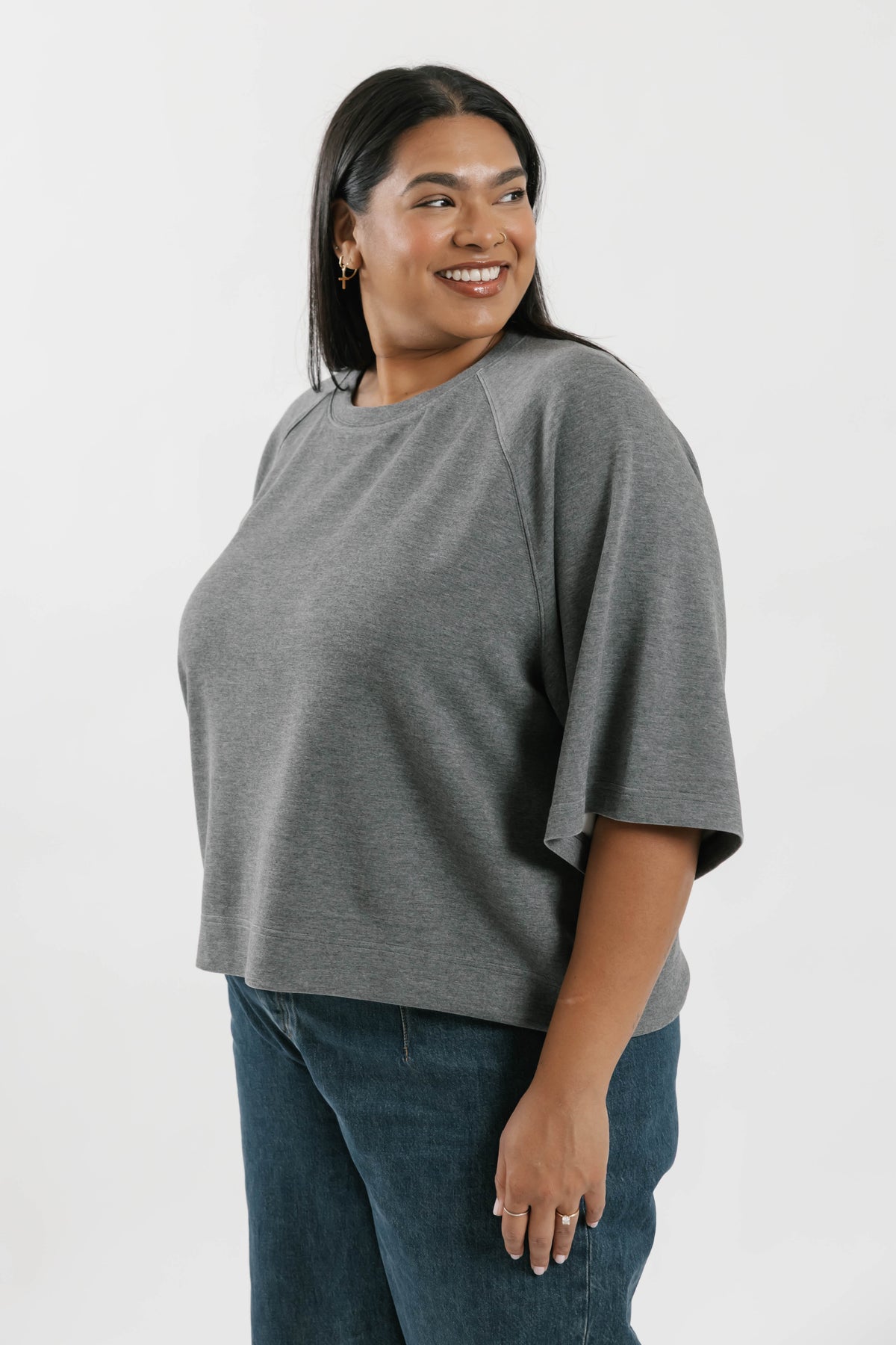 Ellie Microscuba T-Shirt in Heather Grey