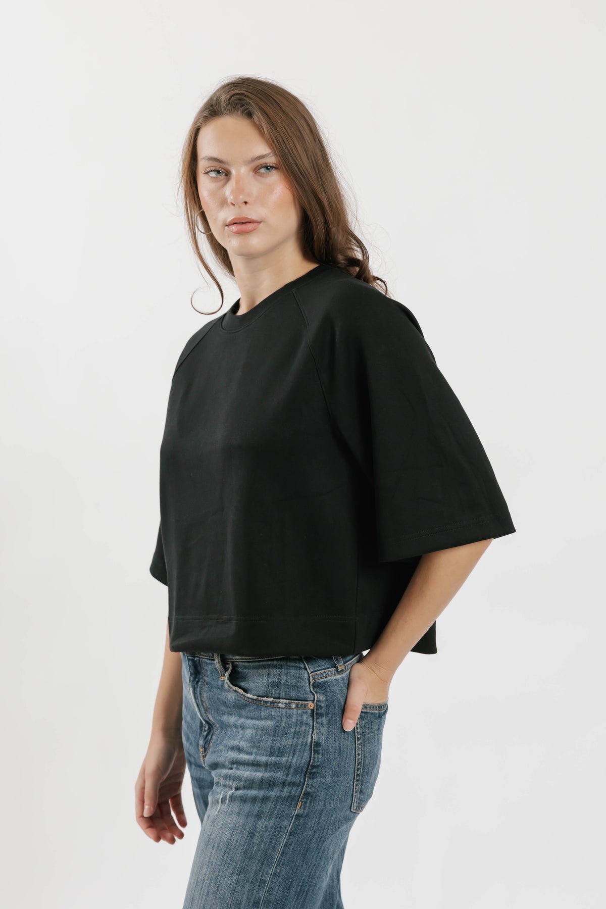Ellie Microscuba T-Shirt in Midnight Black