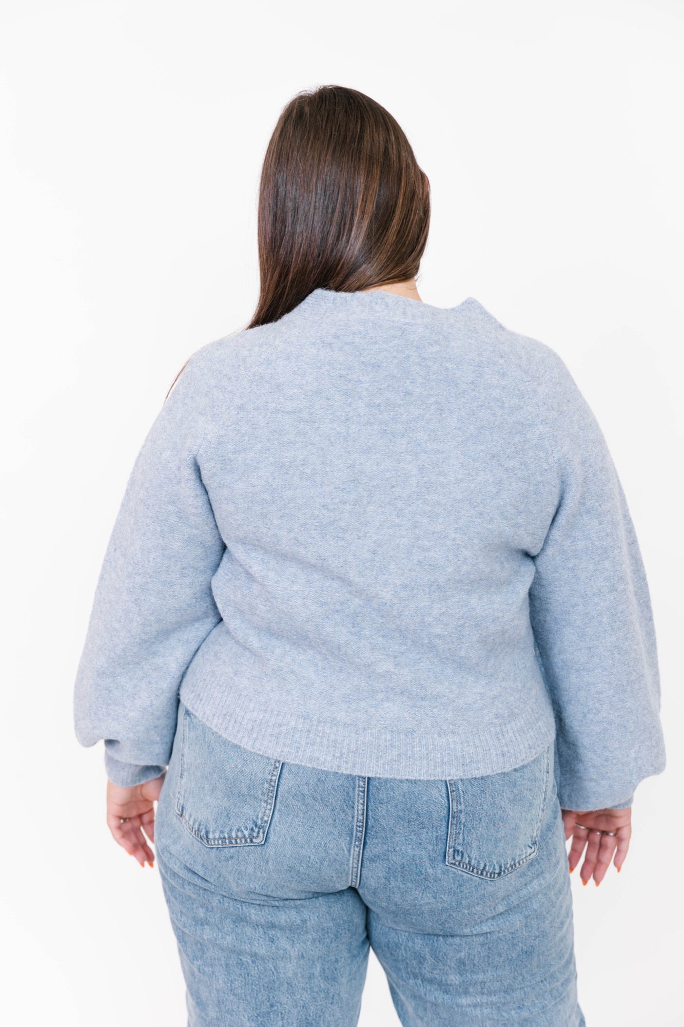 Sweater Weather Short Cardigan in Light Blue