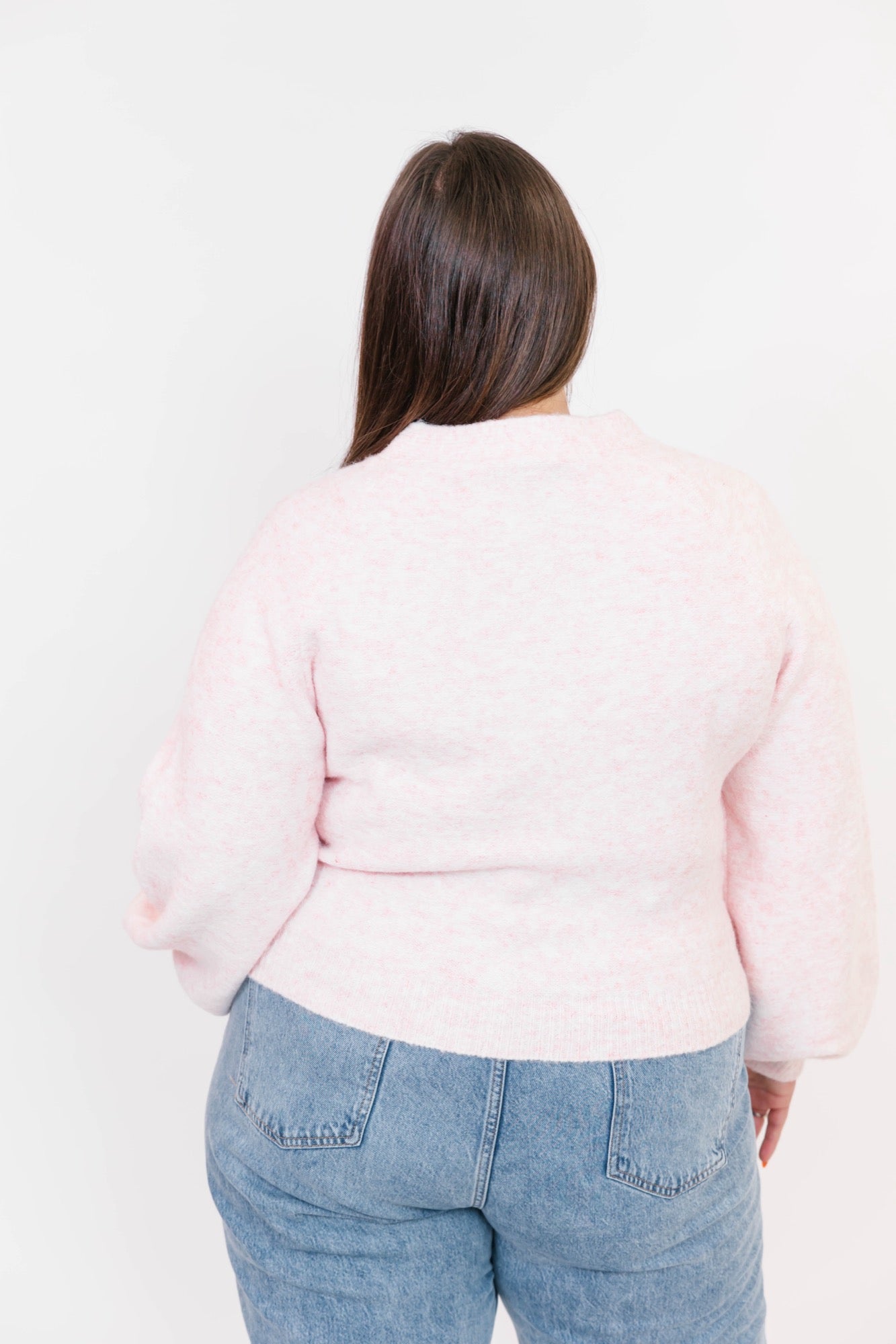 Sweater Weather Short Cardigan in Light Pink