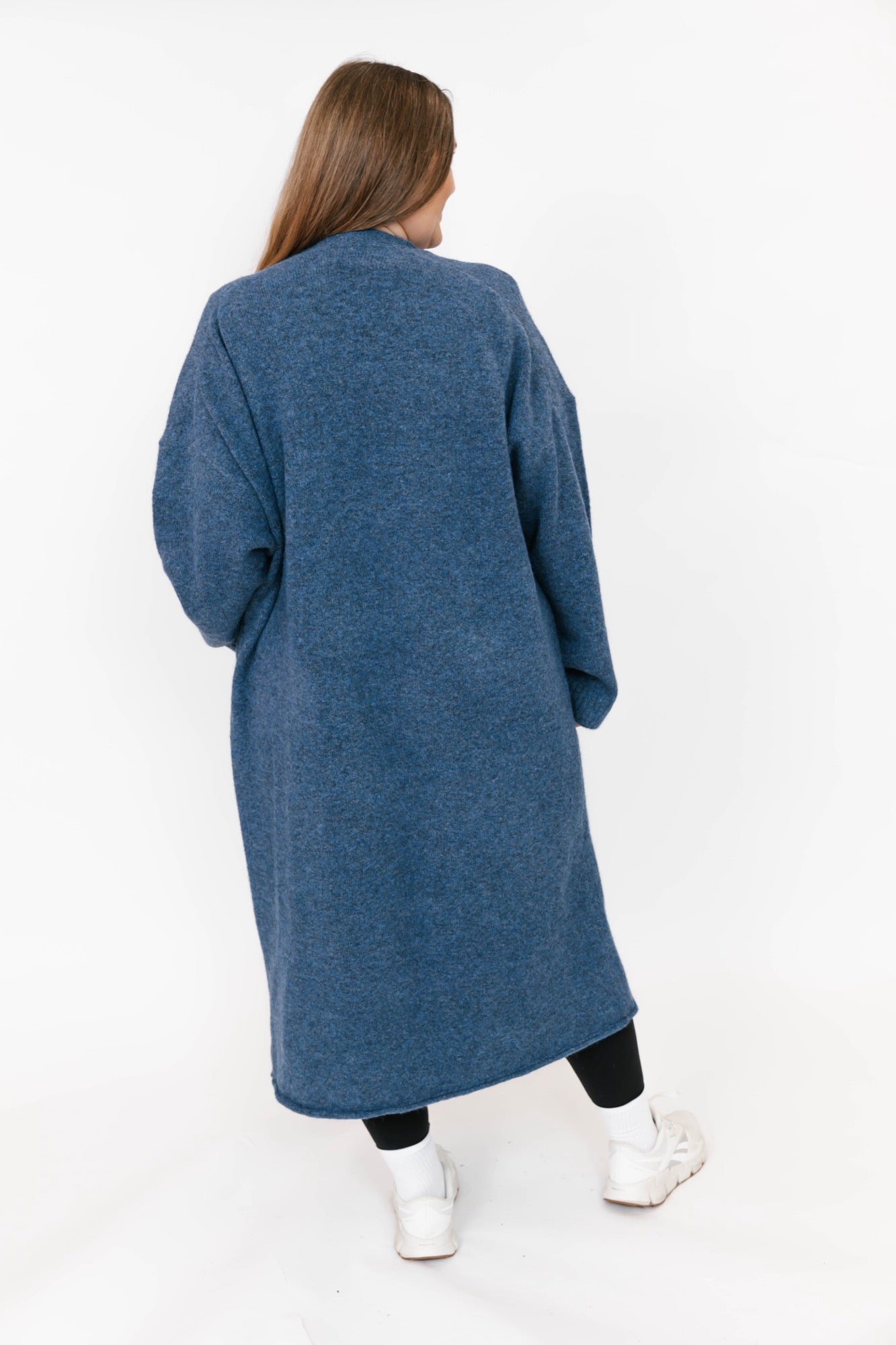 Sweater Weather Long Cardigan in Light Navy