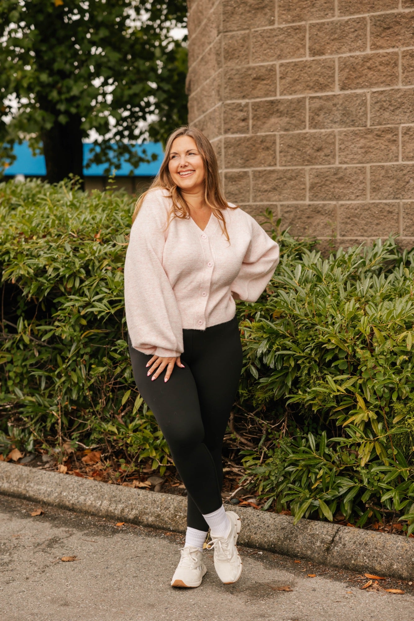 Sweater Weather Short Cardigan in Light Pink