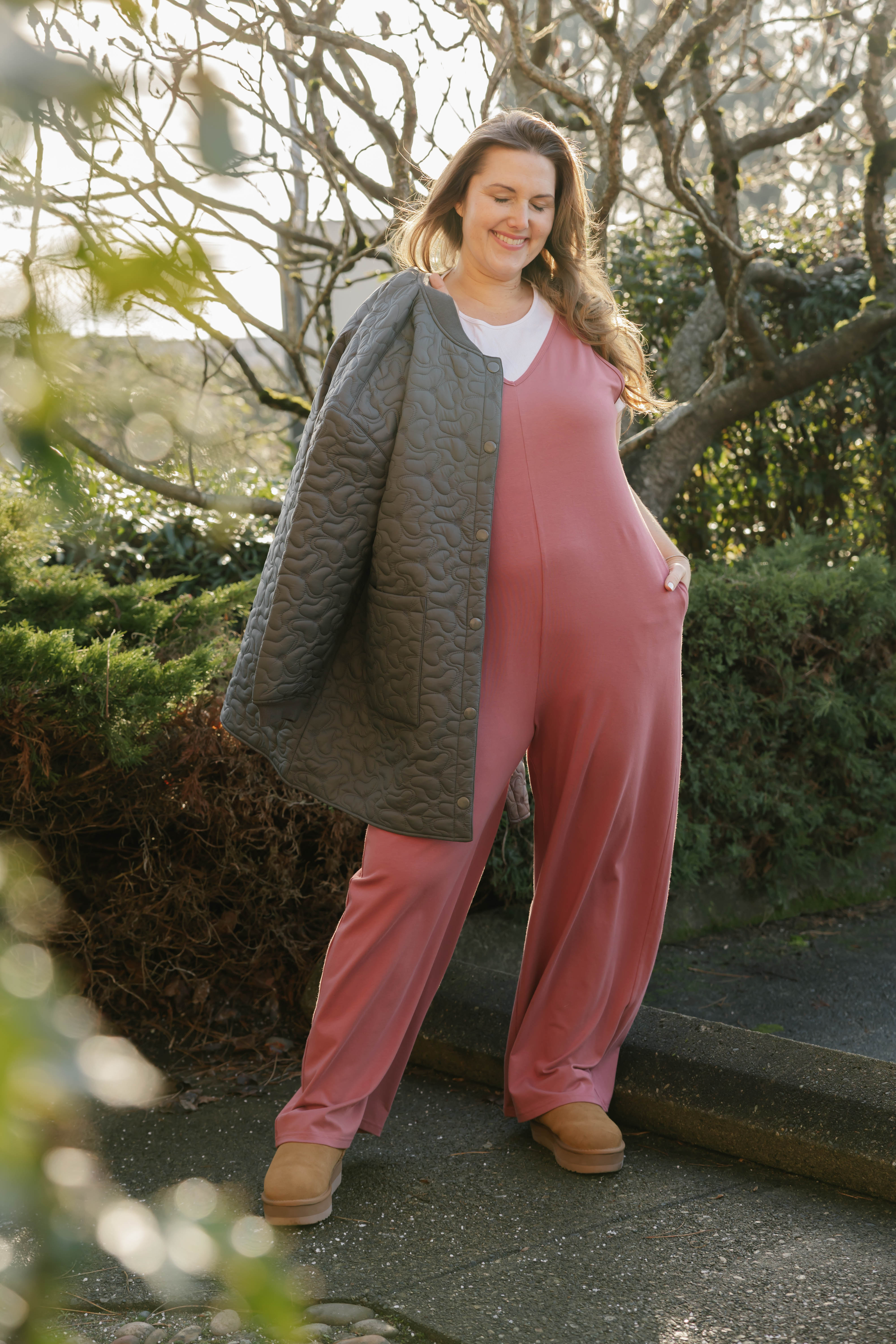 Carson Quilted Jacket in Magnet Grey