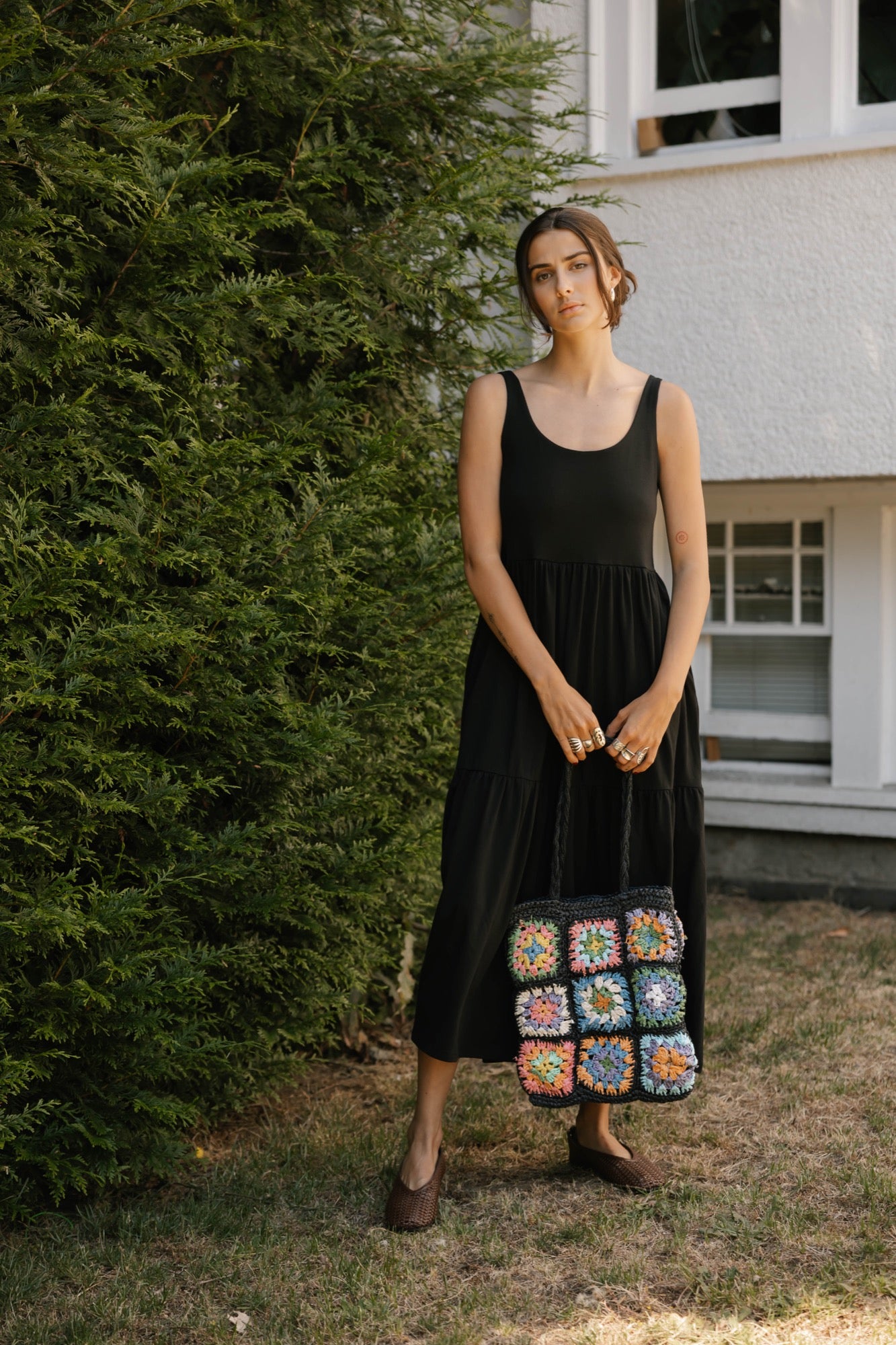 Lake Maxi Dress in Midnight Black