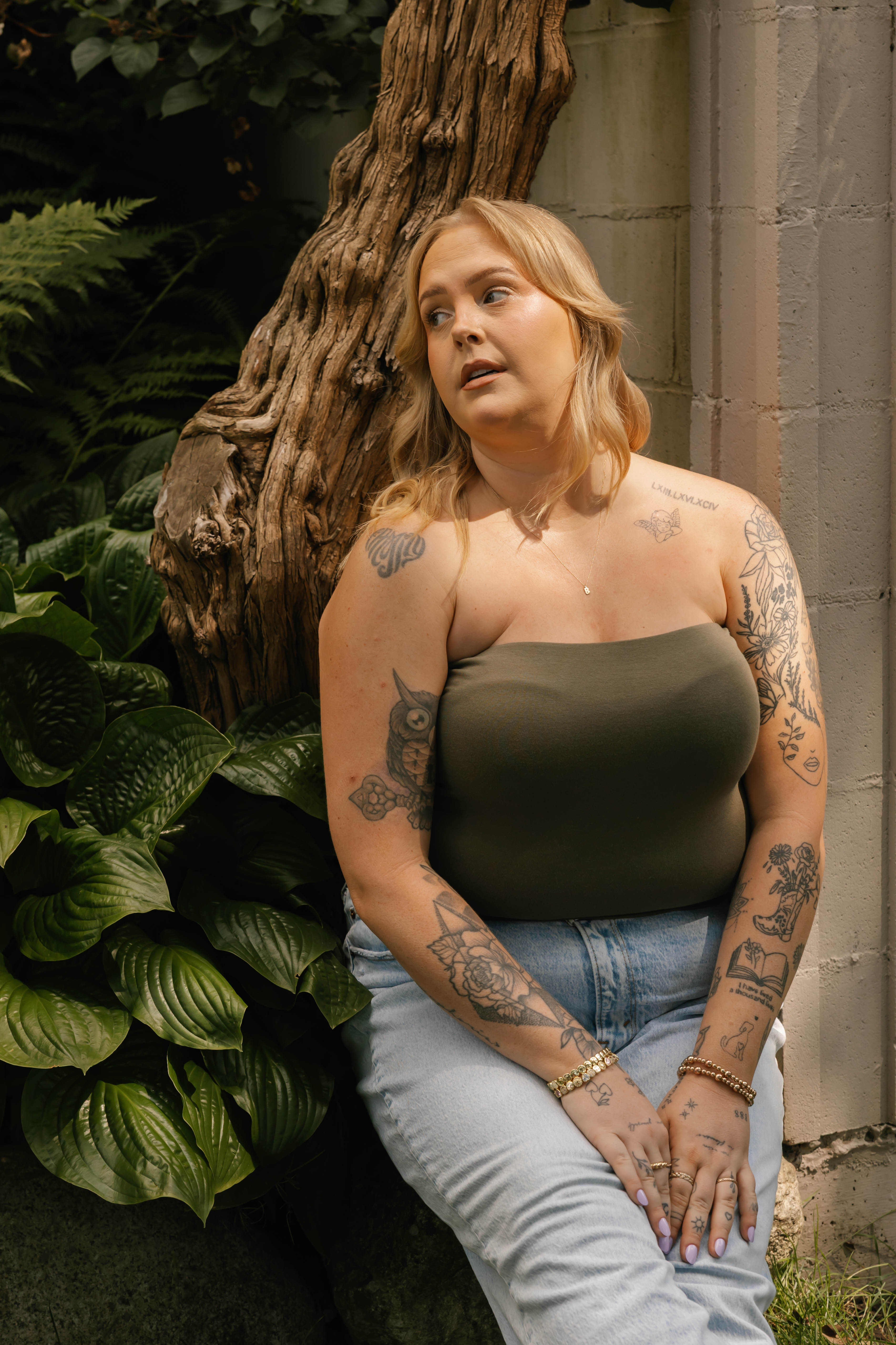 Body Love Tube Top in Olive Green