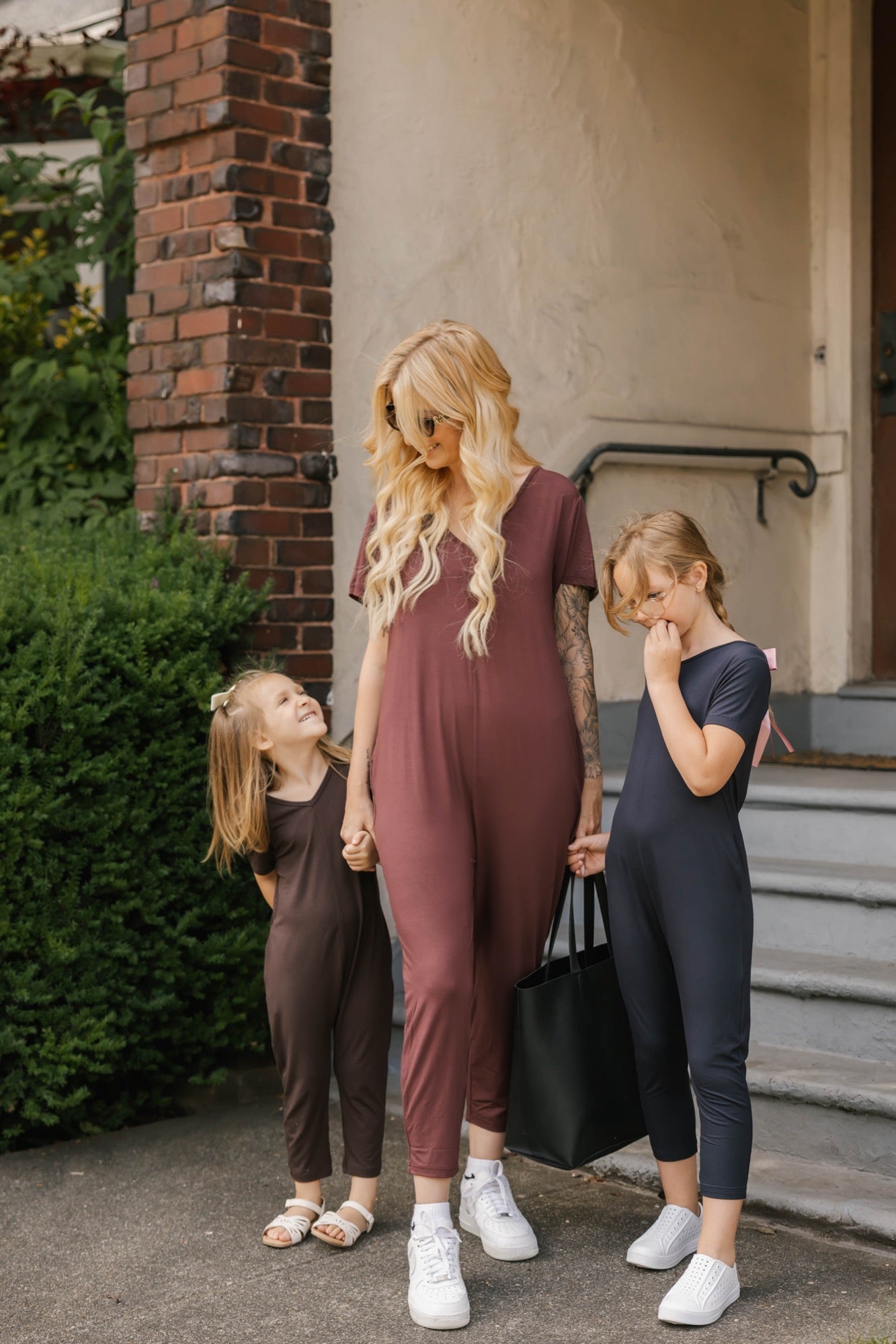 Kids Sunday Romper in Chocolate
