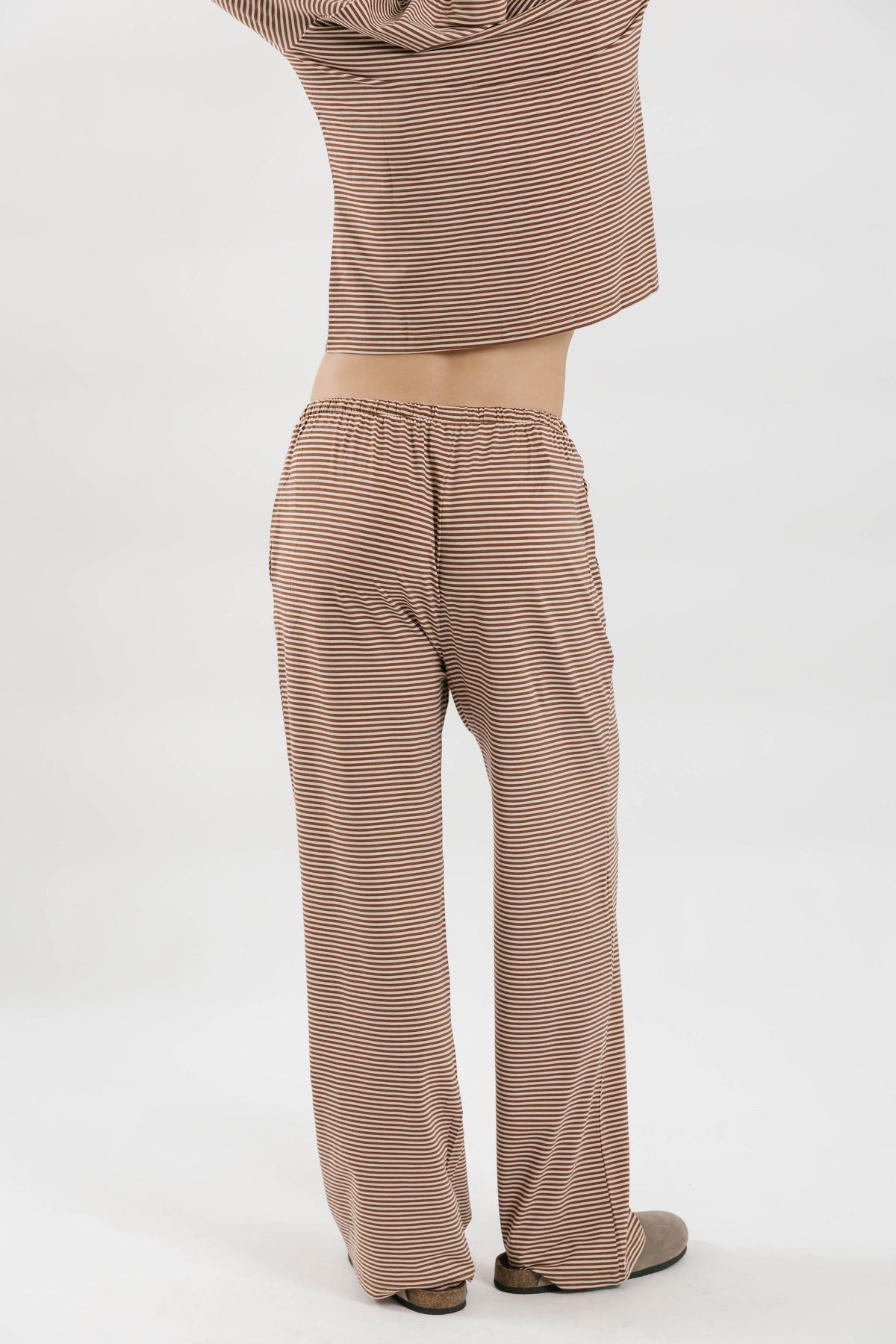 Thalia Lounge Pants in Tiramisu Stripe